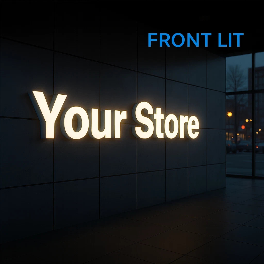 𝑵𝓙̶ Your Business Custom 3D Channel Letters Illuminated & Non-Illuminated