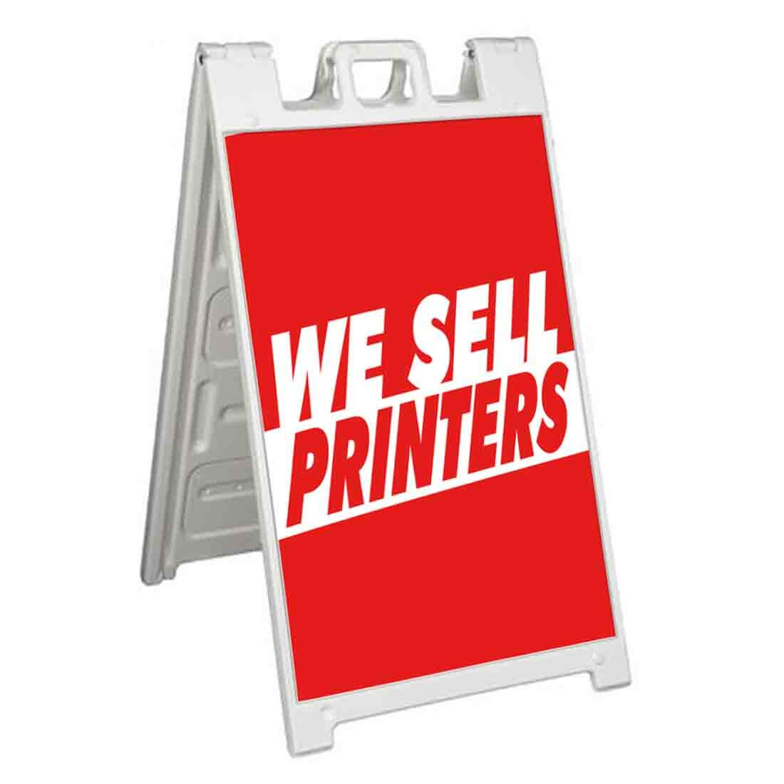WE SELL PRINTERS Signicade 24×36 Aframe Sidewalk Sign Banner Decal PRESS PAPER