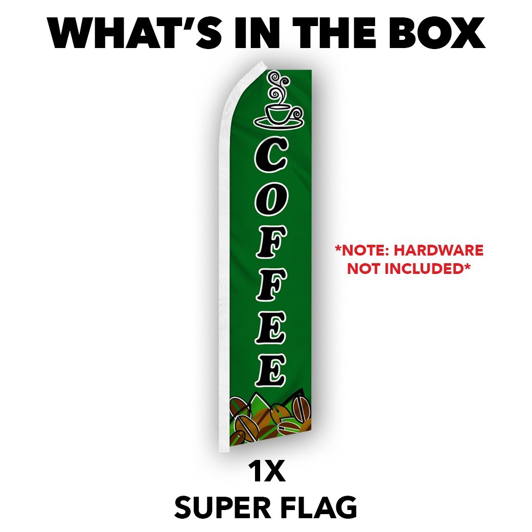 Coffee Advertising Swooper Feather Flutter Flag Concessions Drinks