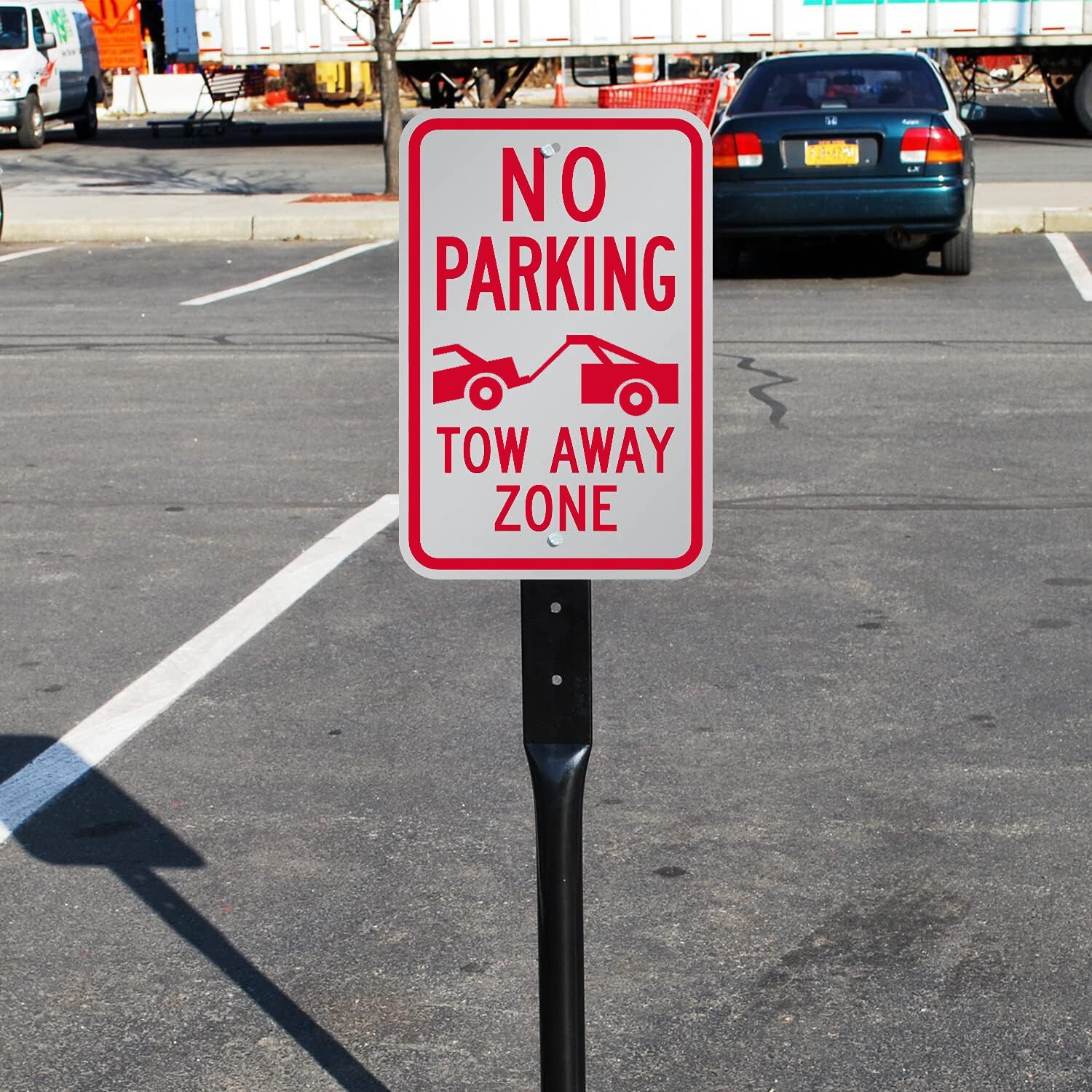 No Parking Tow Away Zone Composite Metal No Parking UV Protected 8&Prime;x12&Prime; Sign