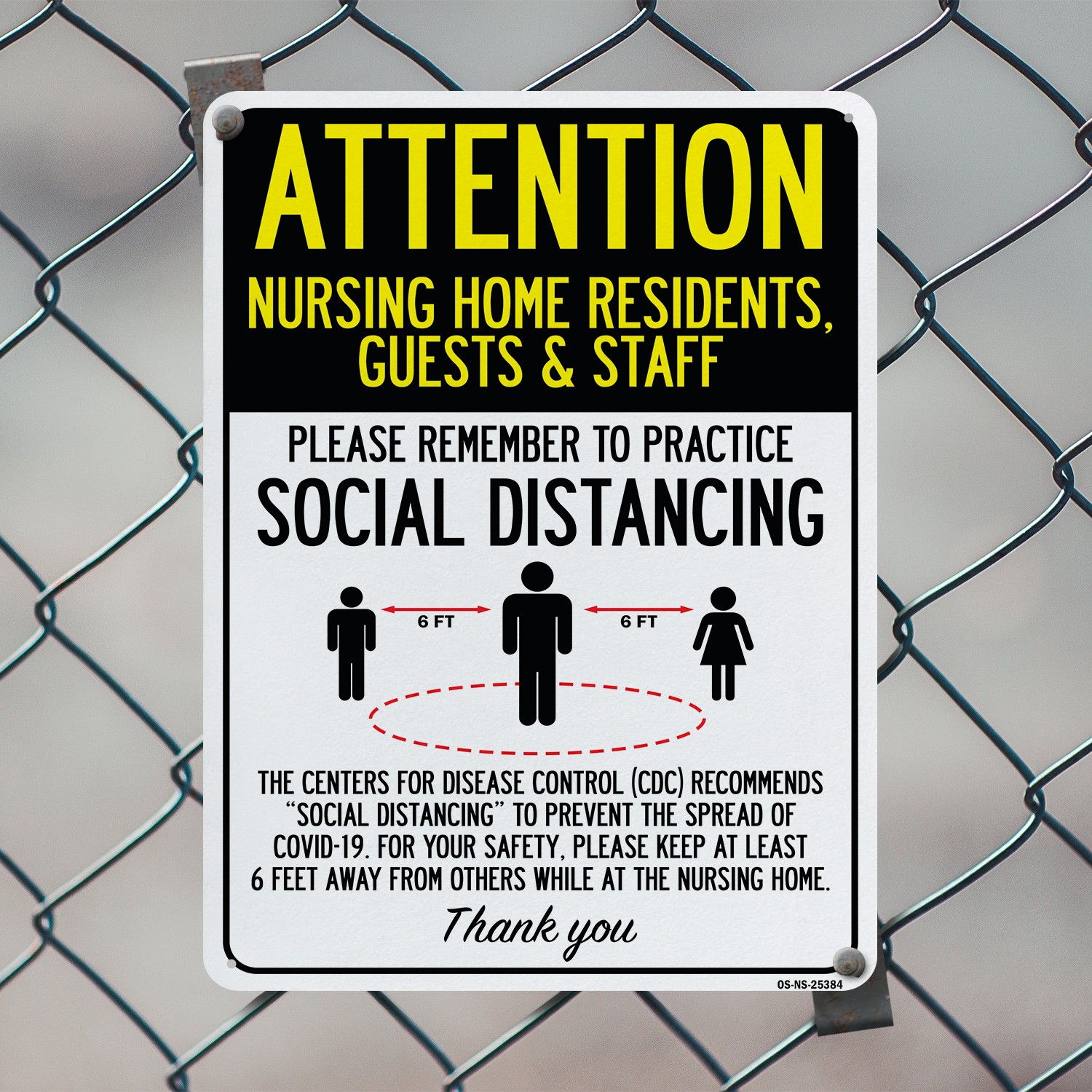 Nursing Home Residents Guests Staff Social Distancing Public Safety 5/10 Pack