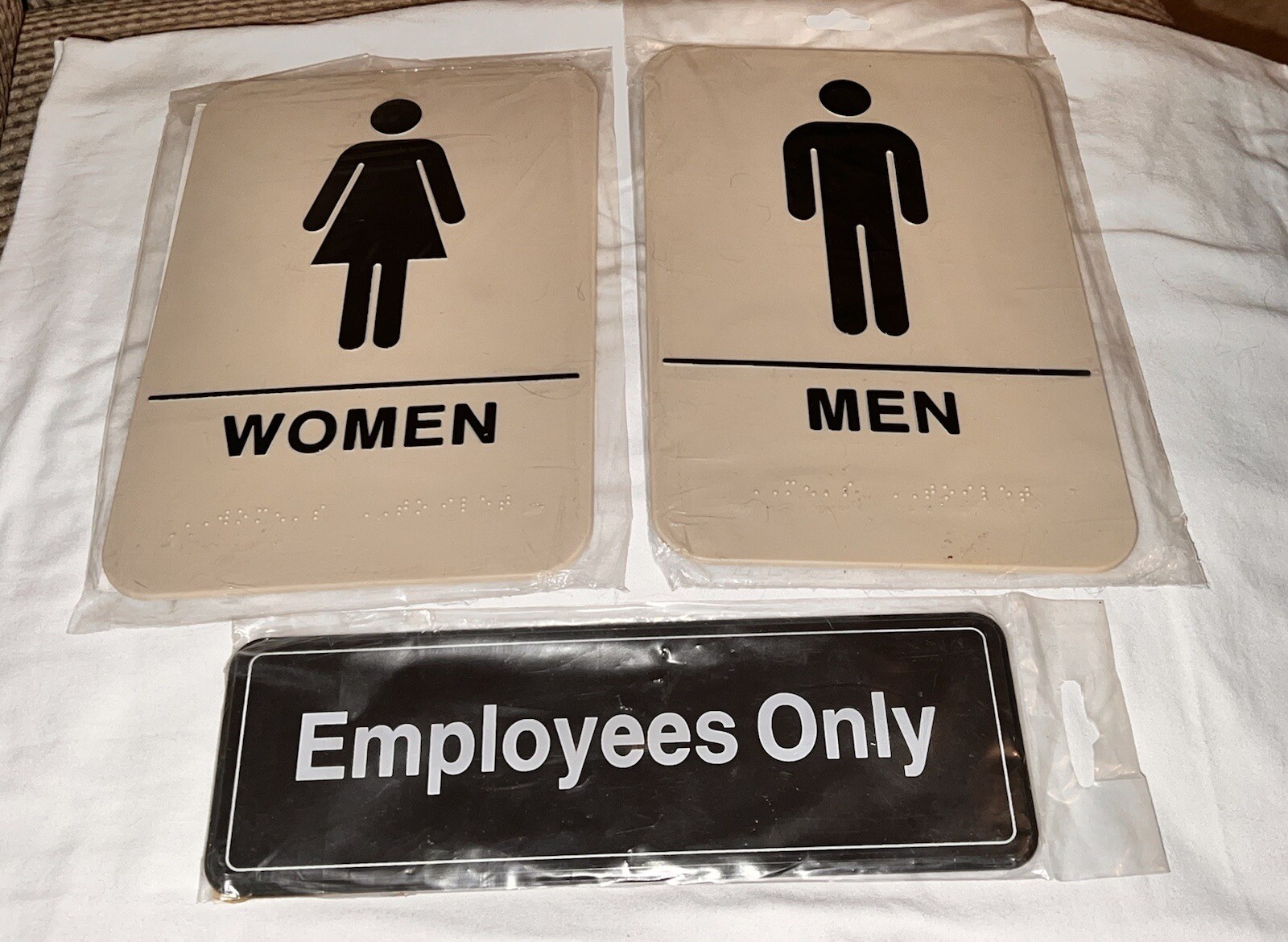 Commercial Bathroom Signs & “Employees Only” Sign NEW Heavy Duty