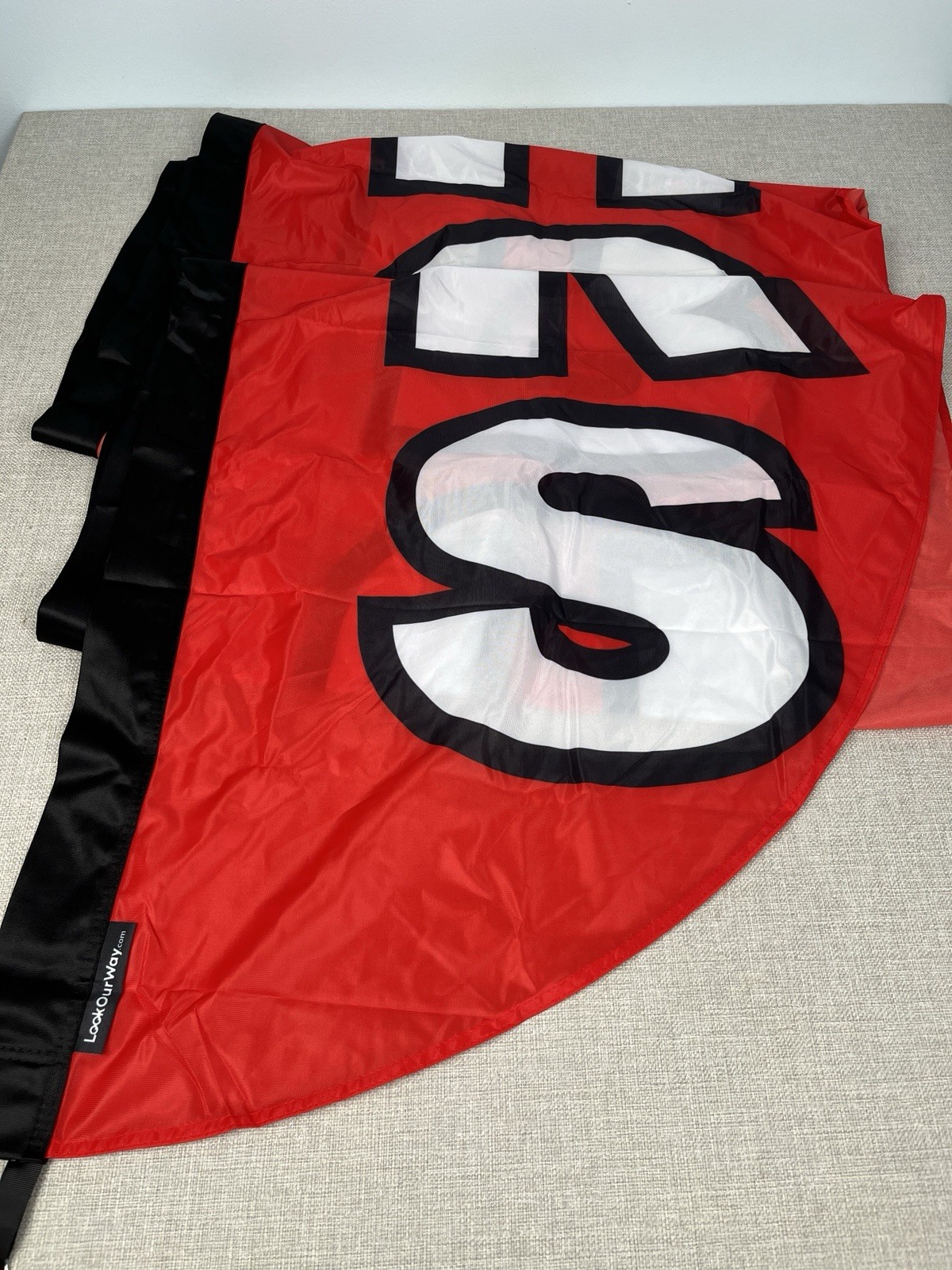 12ft Feather Flag Red Yellow Black Banner Open 24 Hours – Flag Only No Pole