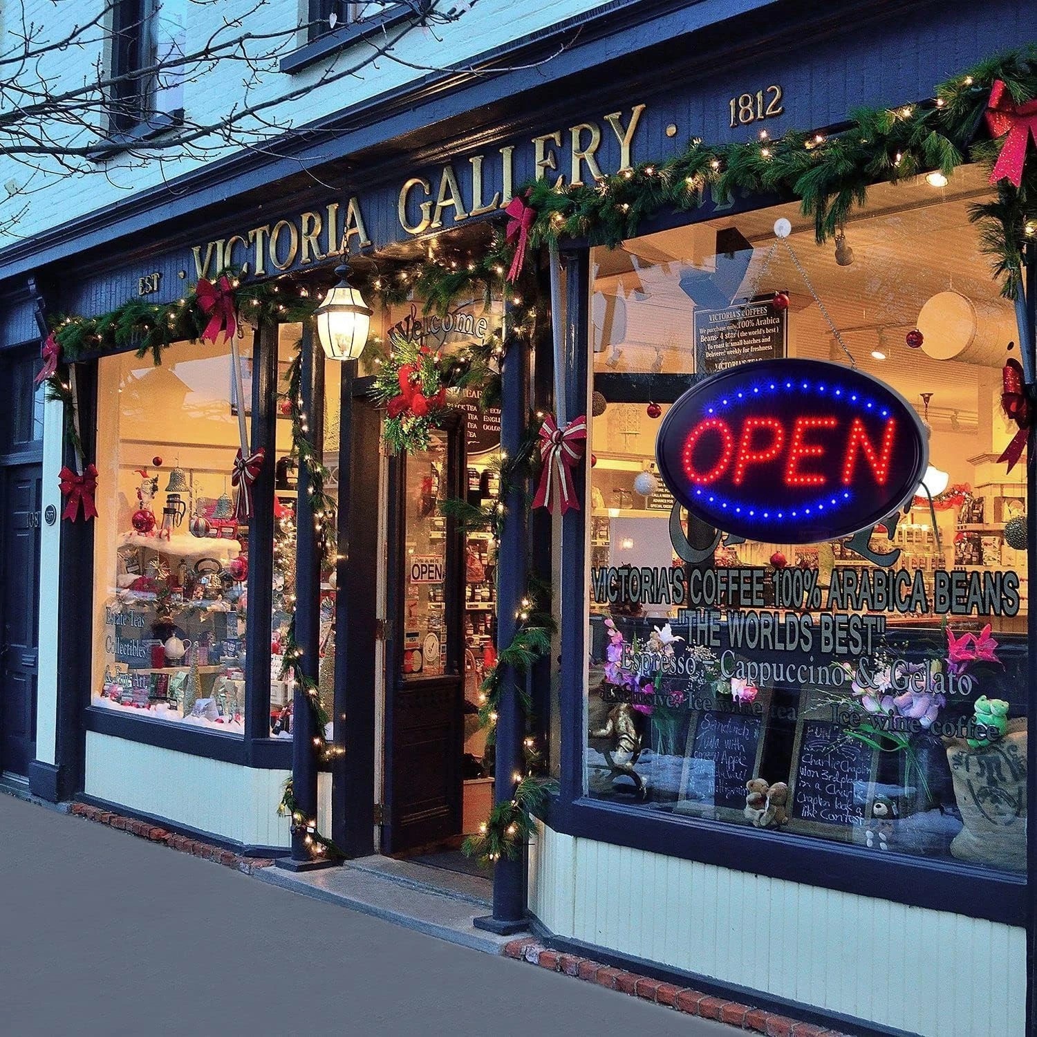 Attract Customers with 19&Prime; x 10&Prime; LED Open Sign – Wall-Mountable, Stylish Design