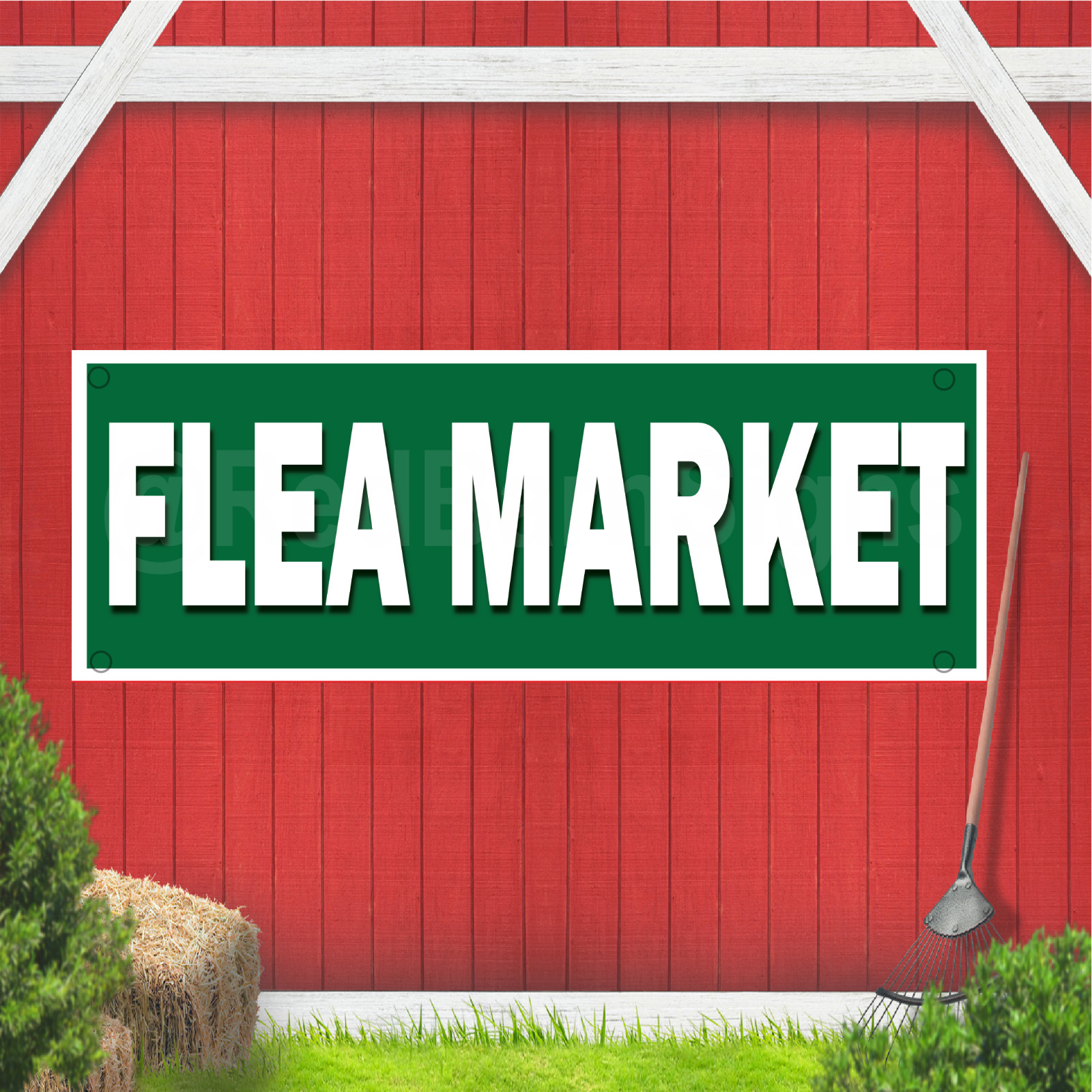 Flea Market Indoor Outdoor Vinyl Banner Design