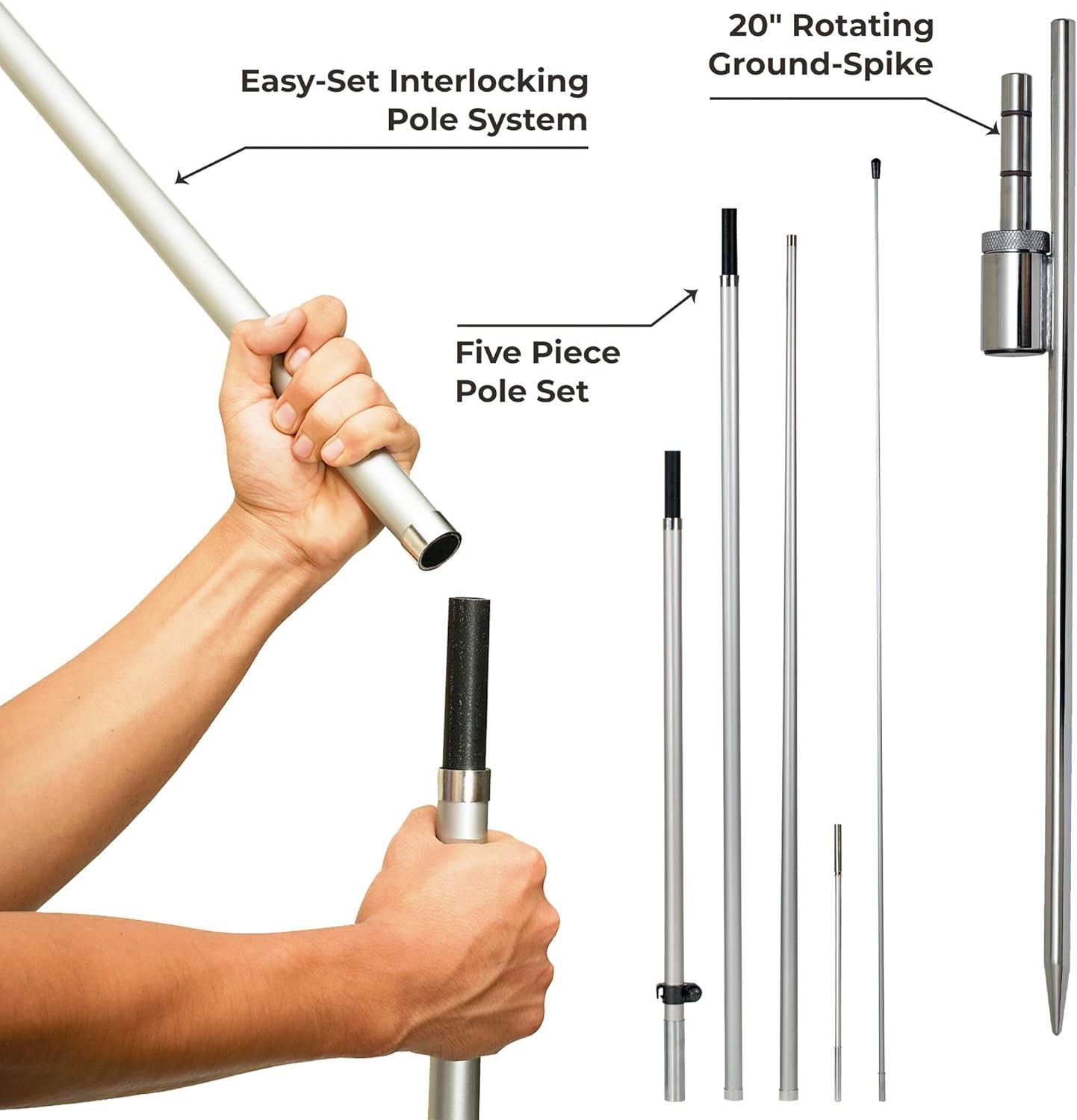 12ft Feather Flag Pole Kit – Business Advertising Banner