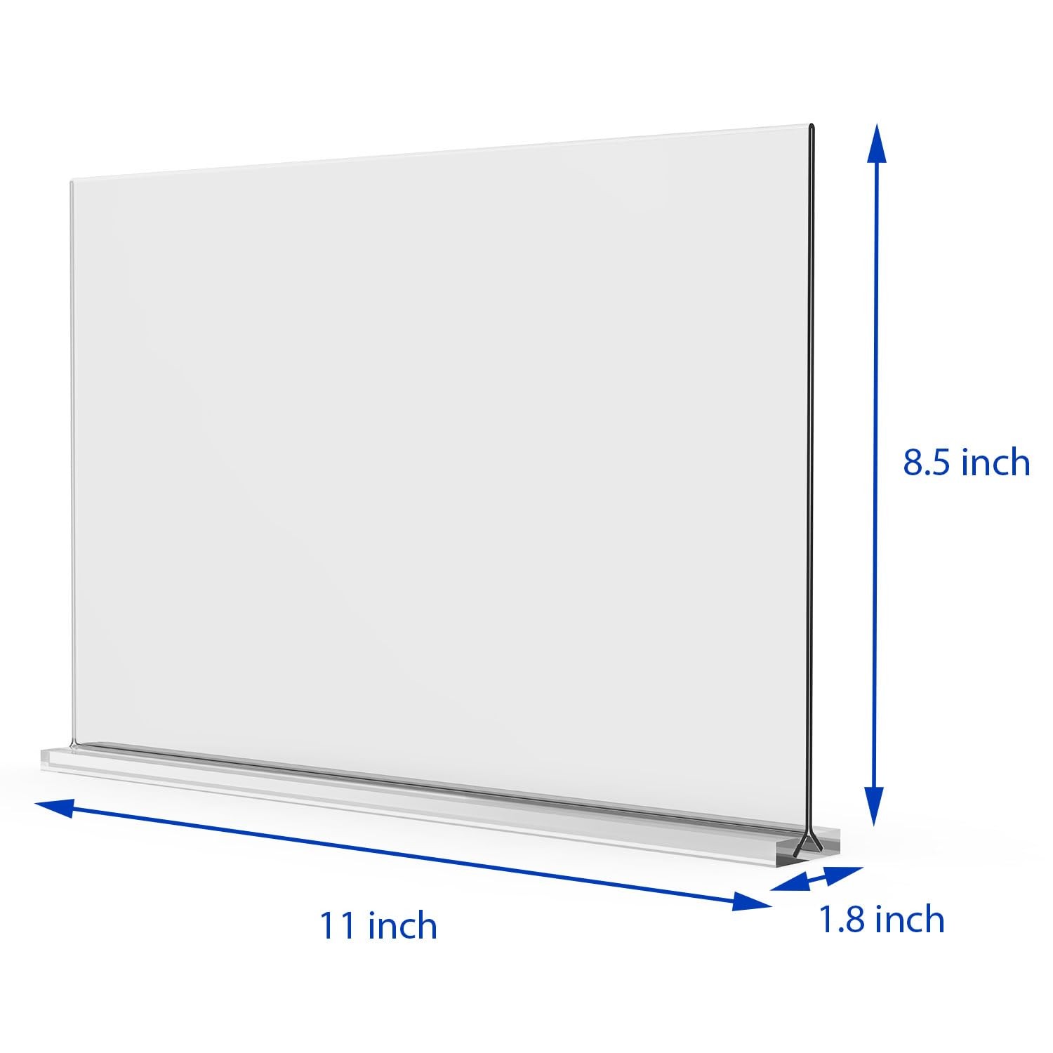 newnewshow Acrylic Sign Holder 11×8.5 Inch 3 Pack Horizontal T 3pack