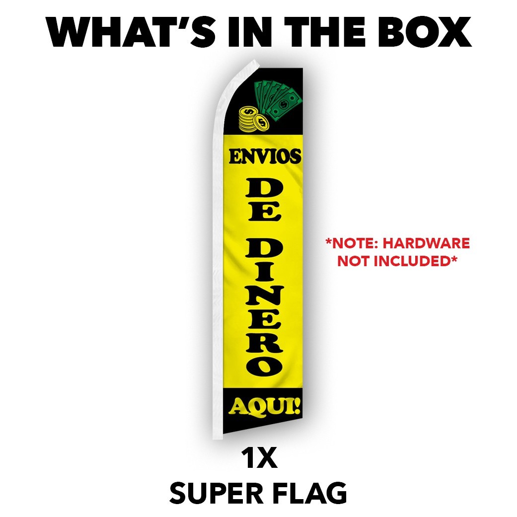 Envios de Dinero Advertising Swooper Feather Flutter Flag Money Orders