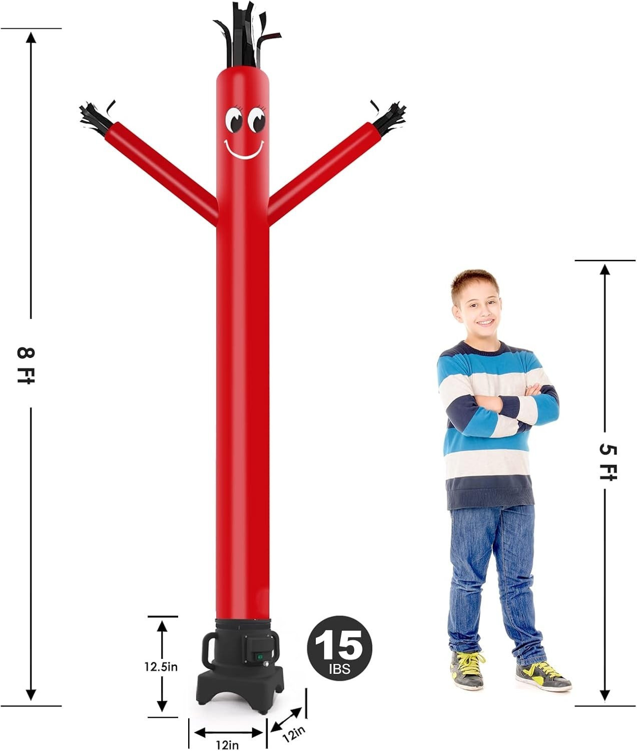 8FT Fly Puppet Dancer with 1/3hp Blower Complete Set RED