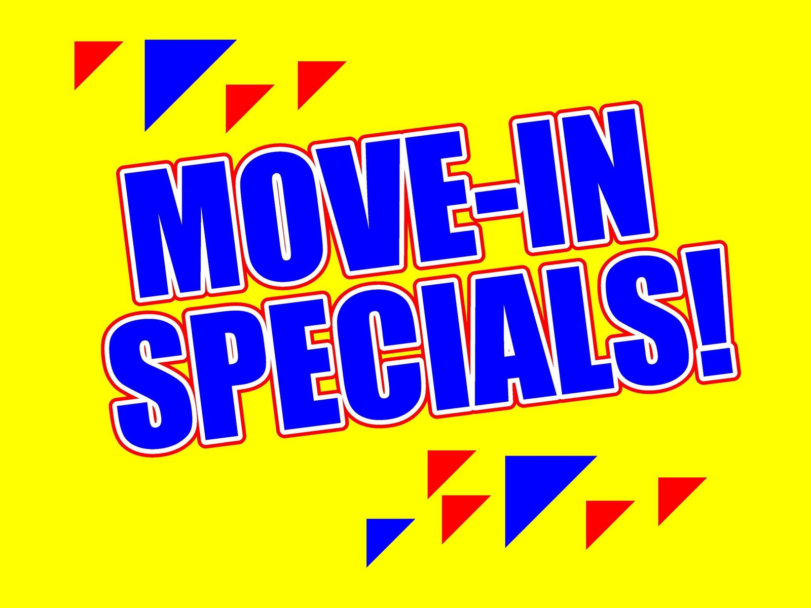 Move-in Specials | Double Sided Sign with Metal Ground Stakes | Full Color |
