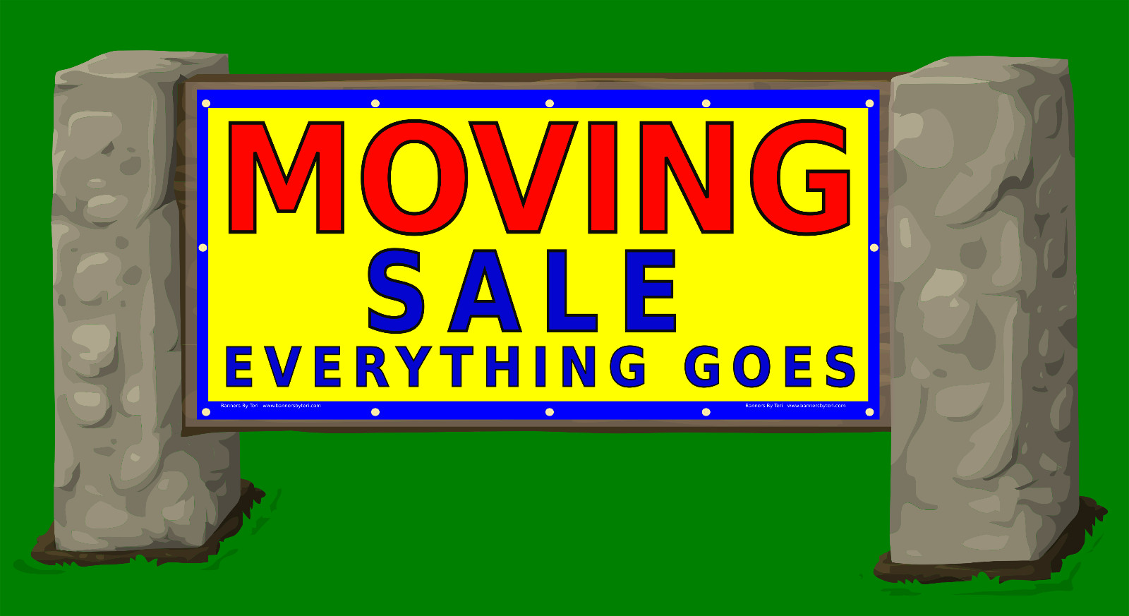 MOVING SALE EVERYTHING GOES – VINYL Banner Signs – Rugged – FAST SHIPPING – USA