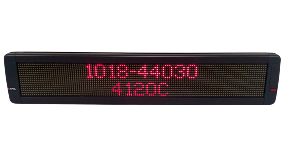 Adaptive Micro Systems Alpha 4120C Message Display Sign Digital Scrolling 40&Prime;