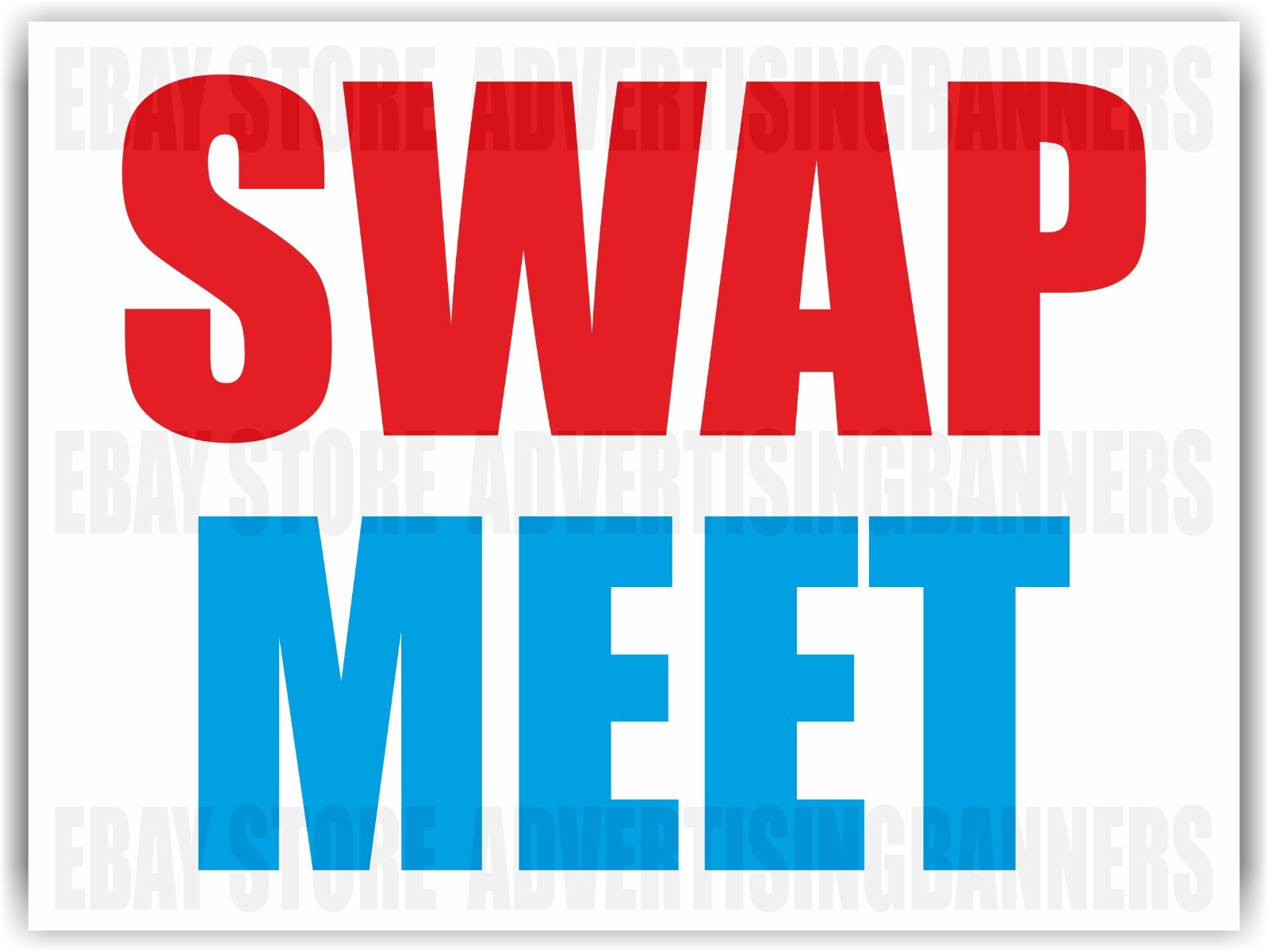 SWAP MEET Yard Sign with H-Stakes Flea Market Antique Outdoor Mall Bazaar