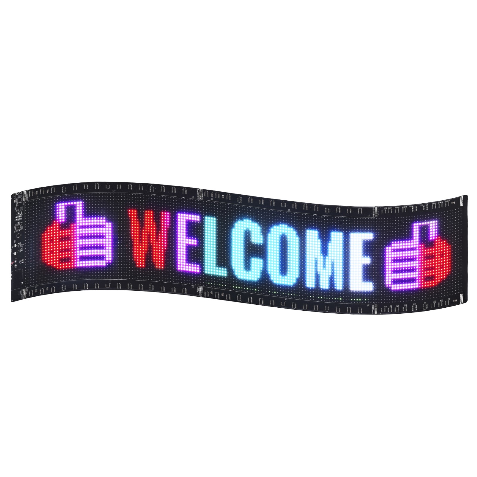 VEVOR 33&Prime;x8&Prime; LED Scrolling Sign Display Board P5 Full Color Programmable
