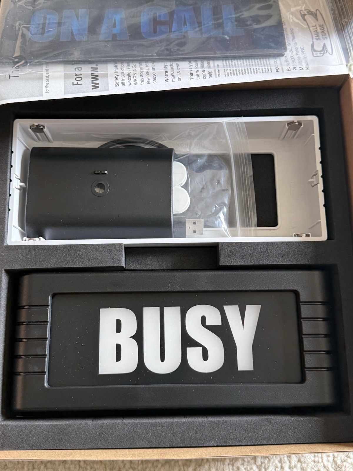 BusyBox Smart Sign – Standard Bluetooth Do Not Disturb Sign
