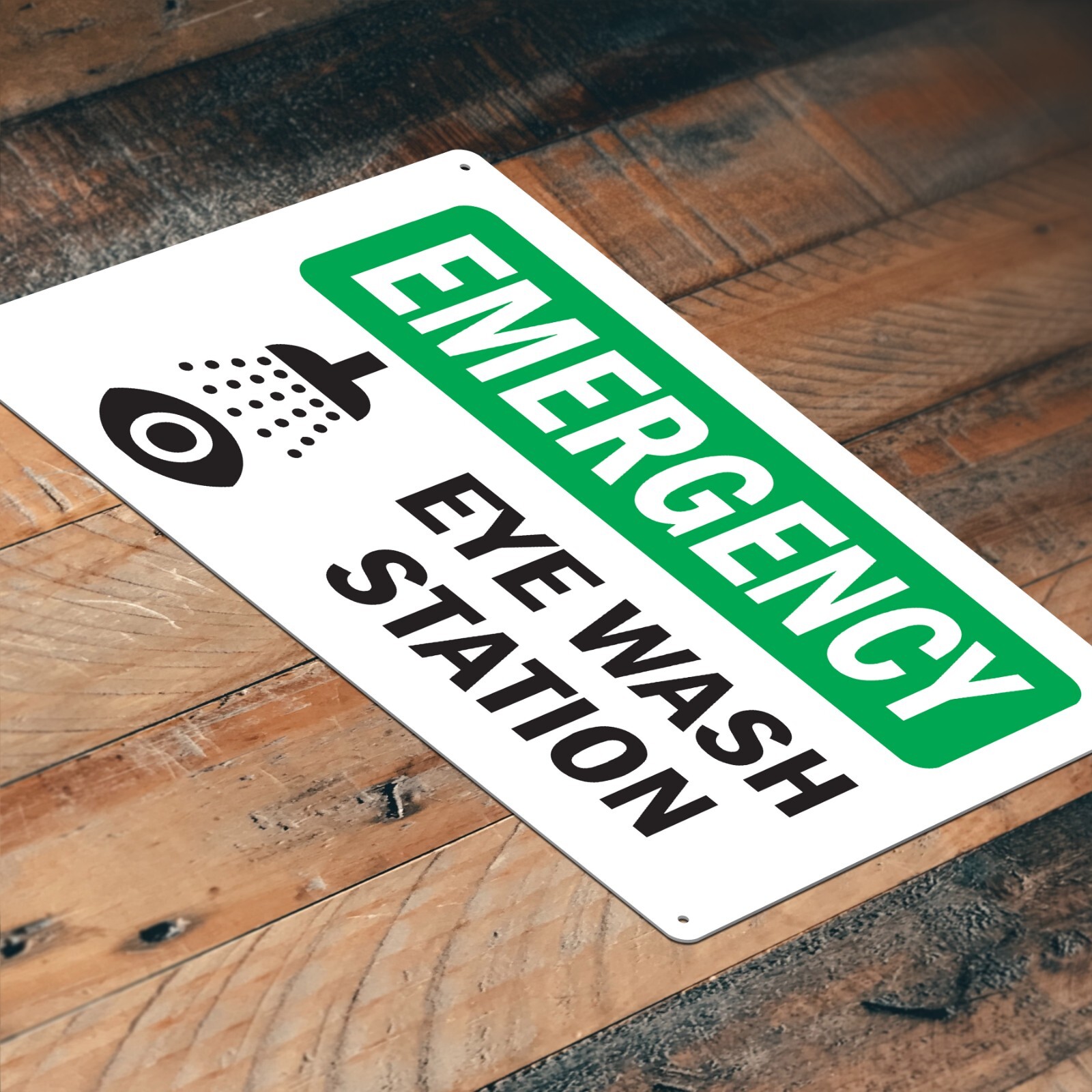 OSHA EMERGENCY SIGN EYE WASH STATION 12-INCH BY 8-INCH MADE IN THE USA