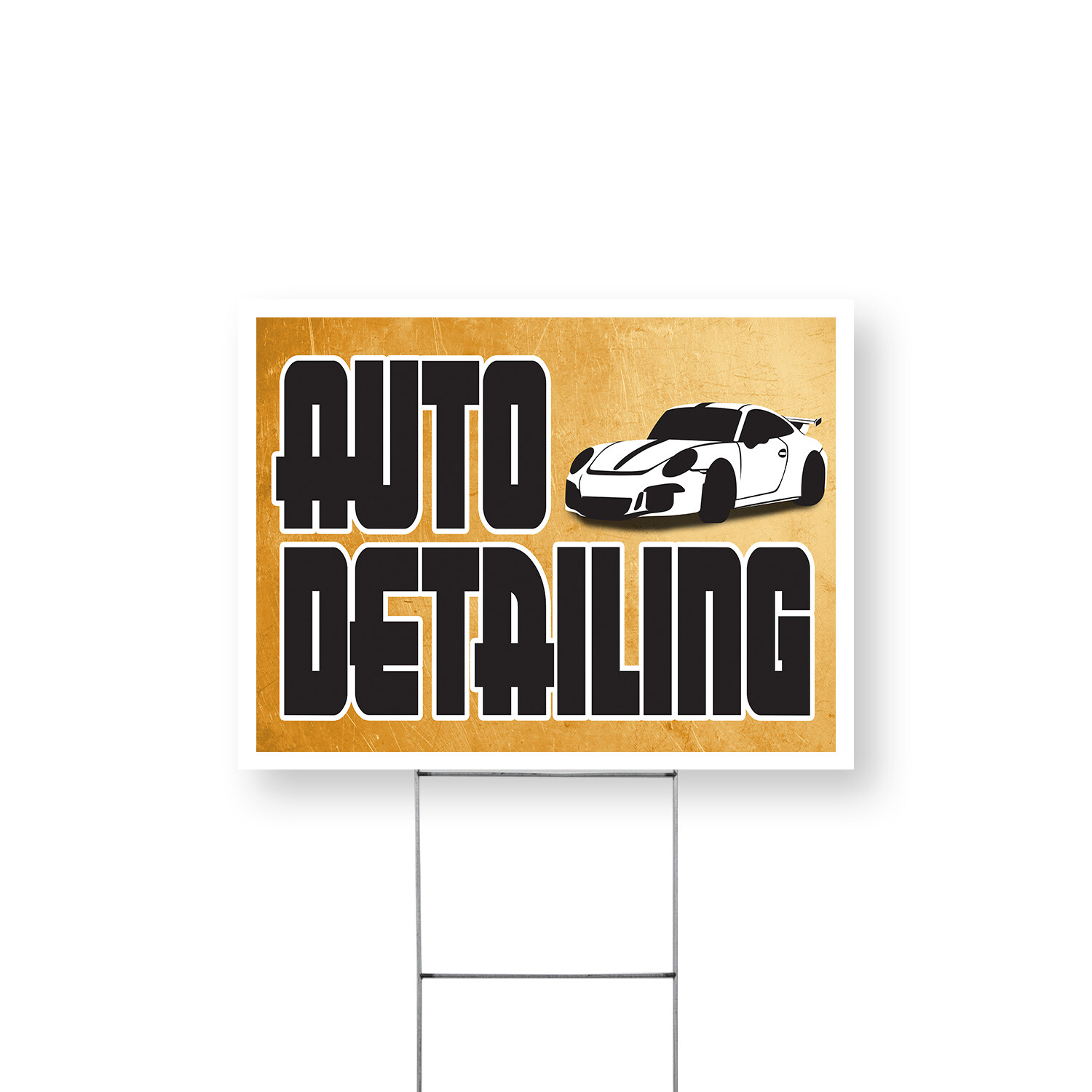 Auto Detailing Yard Sign Professional Cleaning Services, Car Waxing, Polishing