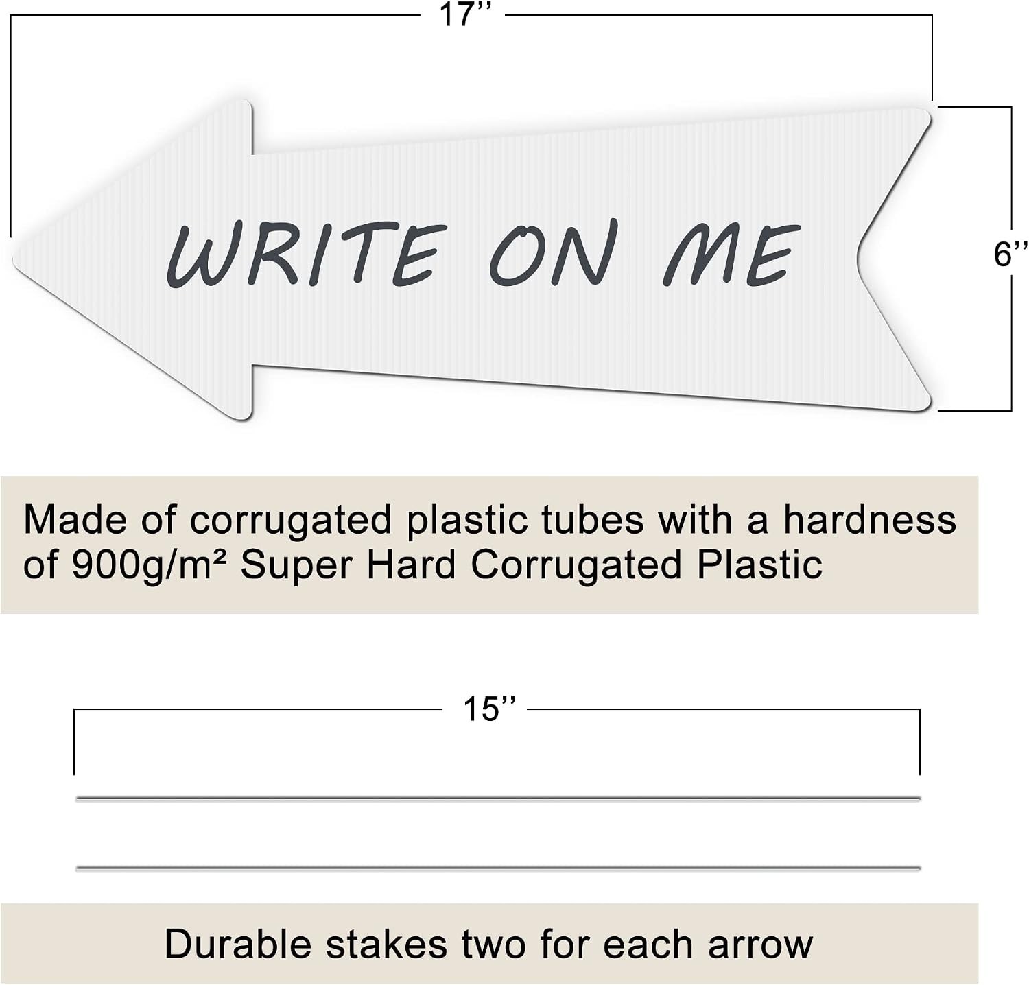 Reusable Outdoor Arrow Signs – Durable 3-Pack for Weddings & Parties