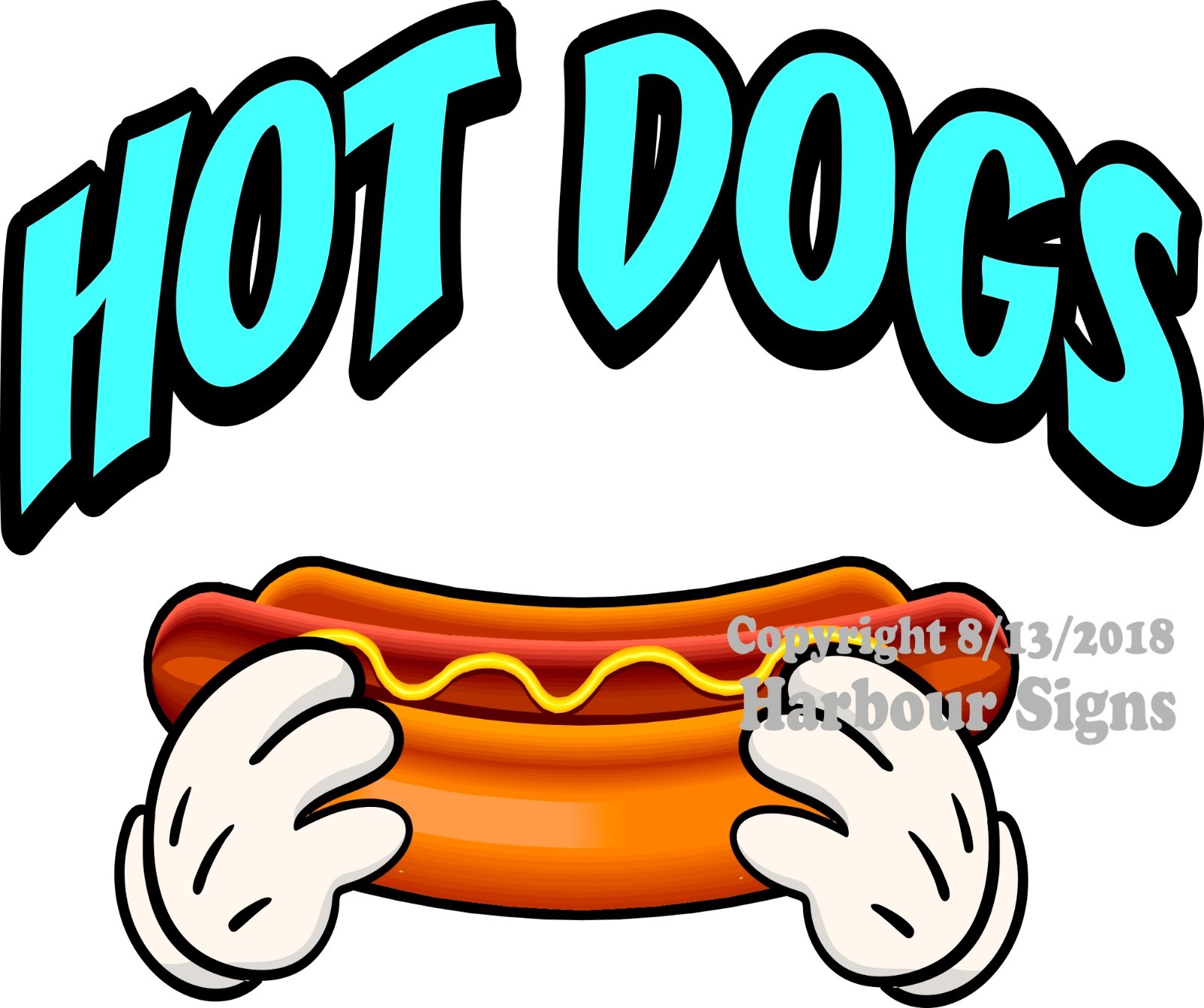 Hot Dogs DECAL (Choose Your Size & Color) Concession Food Truck Sticker M