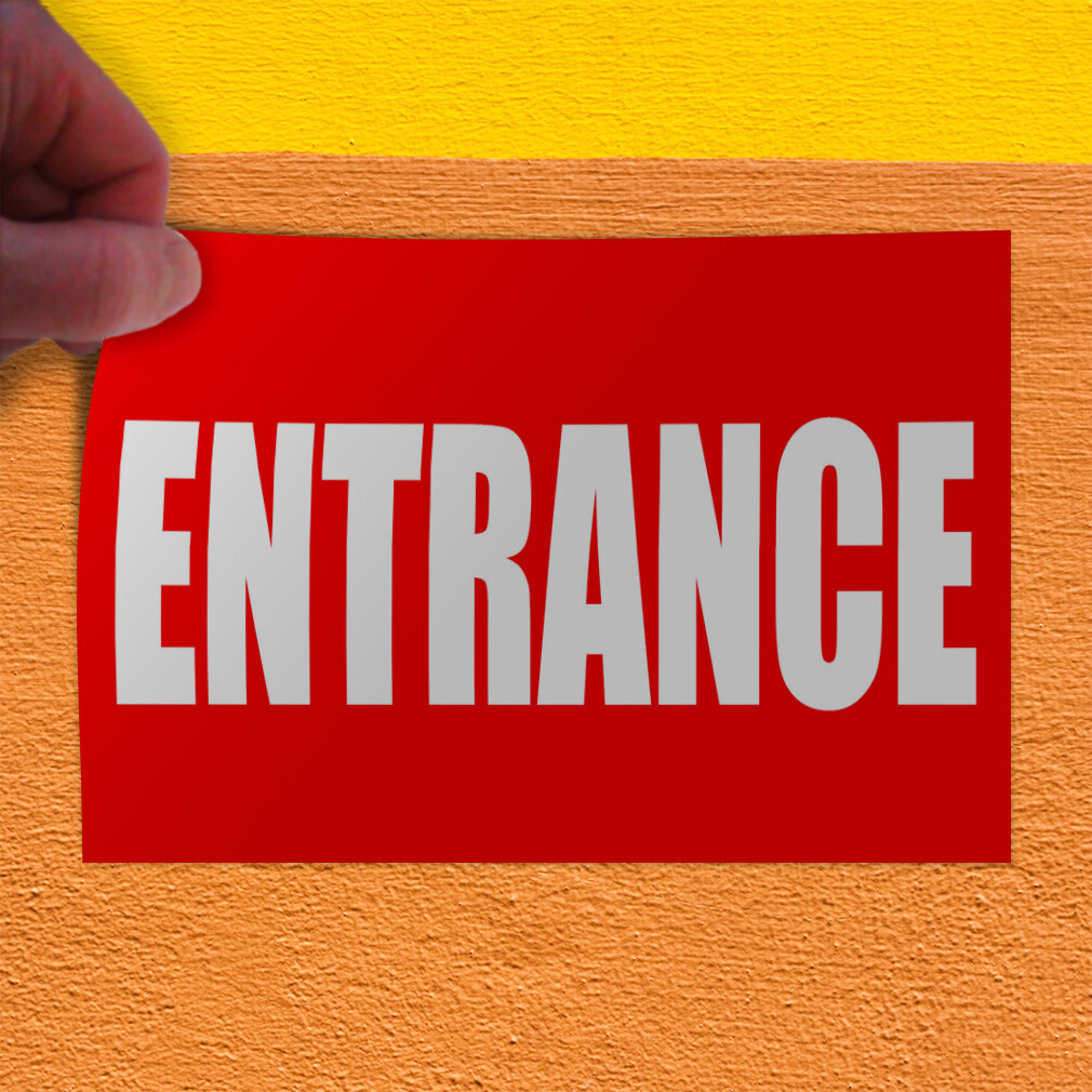 Decal Stickers Entrance Promotion Business Vinyl Store Sign Label Business