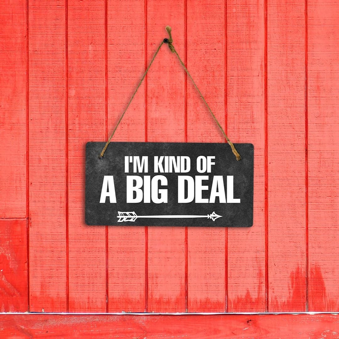 I&rsquo;m Kind Of A Big Deal 5×10 Hanging Plus Wall or Door Sign | Home & Office Decor