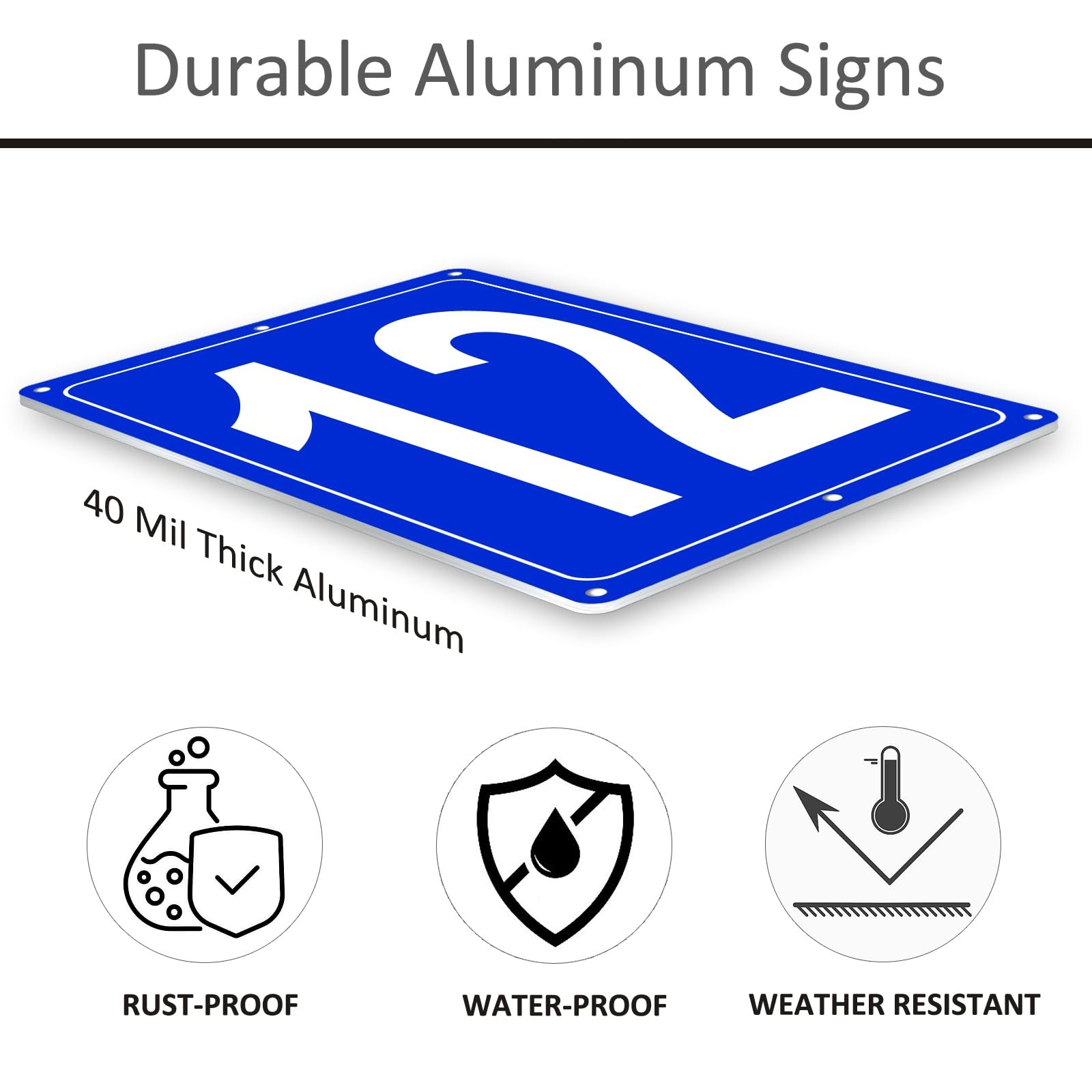 Numbered Sign 12 Aluminum Number Signs 12×8 Inch Tennis Court Parking Lot