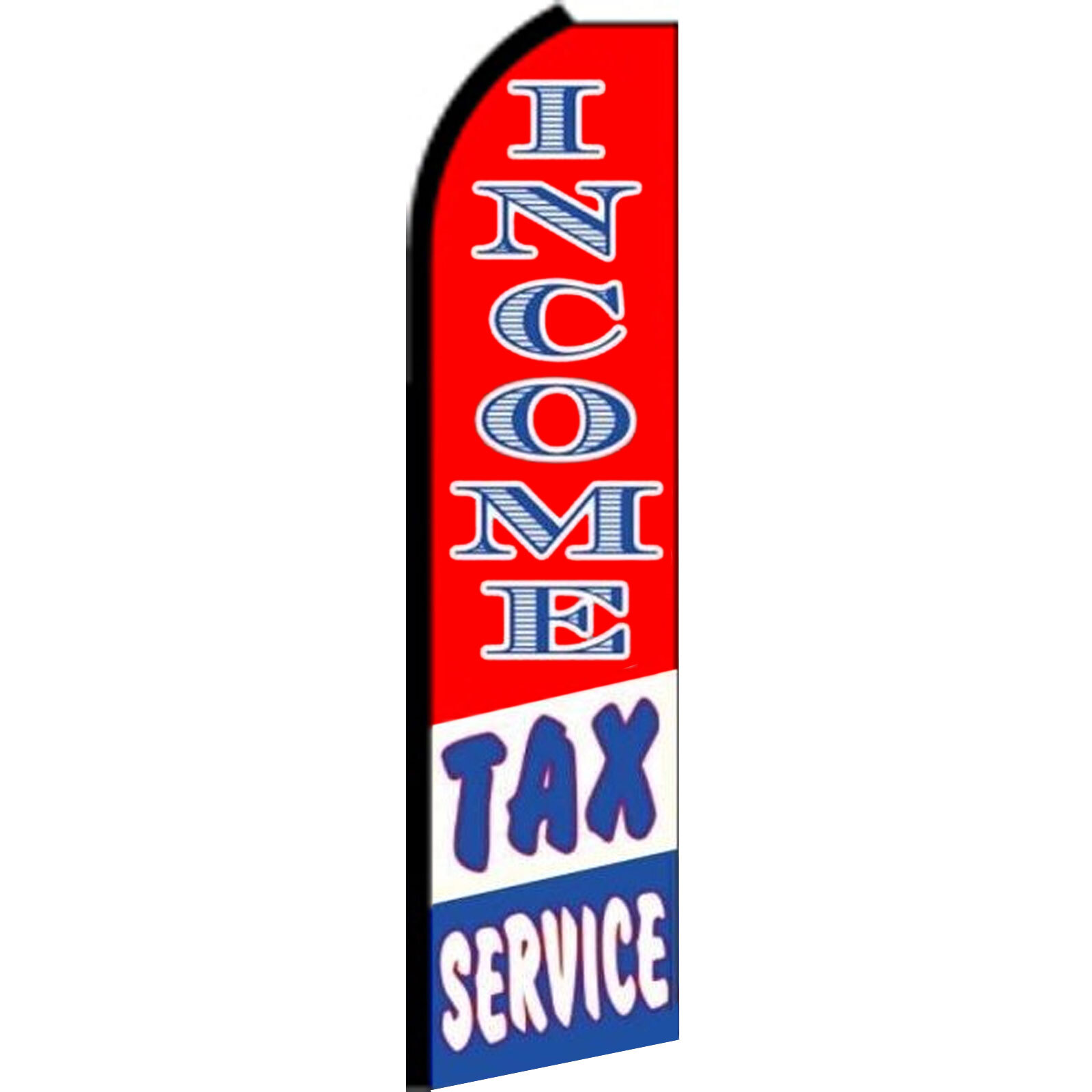 Income Tax Service Red/White/Blue 2 1/2 ft X 11 1/2 ft Swooper Flag