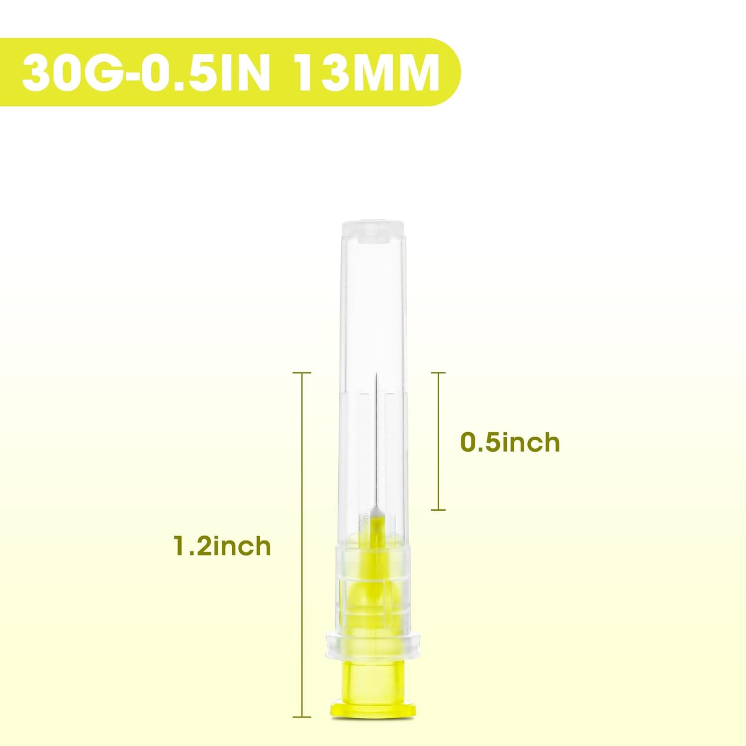 30 Gauge 1/2 Inch Disposable Needles with Caps – Luer Lock Lab Dispensing Access
