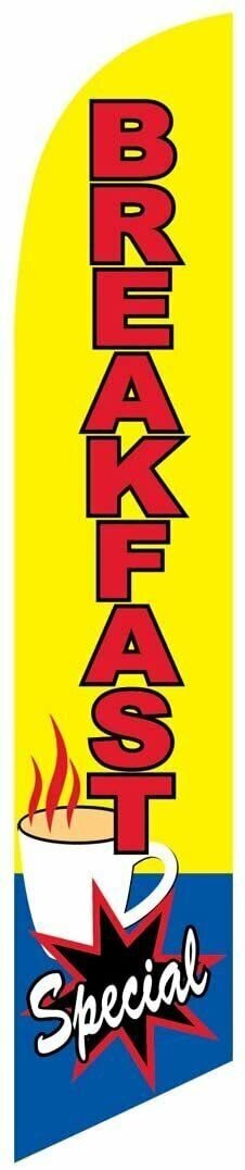 Breakfast Special Feather Banner Swooper Flag, Replacement Flag Only