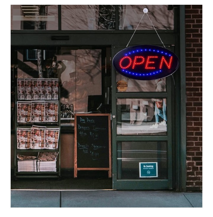 19&Prime;X 10&Prime; Large LED Open Sign wit Switch High Bright Visibility Business US Stock