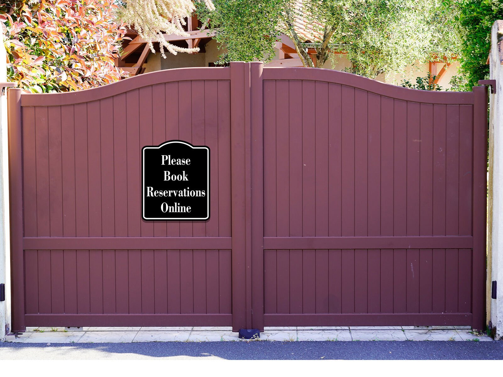 Please Book Reservations Online BLACK Aluminum Composite Sign