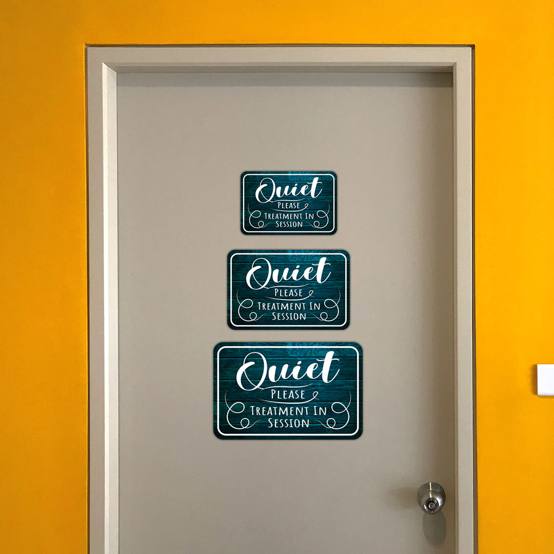 Classic Framed Plus Quiet Please Treatment In Session Door or Wall Sign