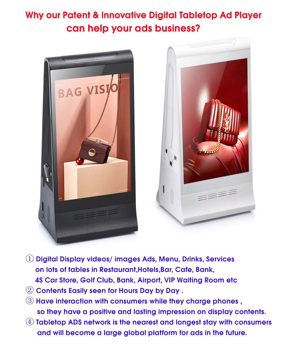 New 8 Inch Double Side LCD Touch Screen Digital Desktop Advertising Player