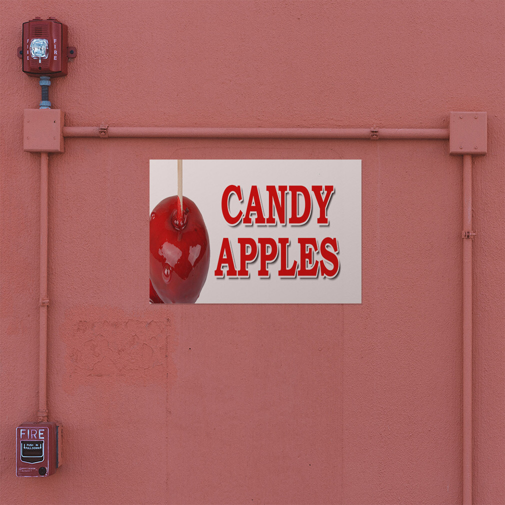 Decal Stickers Candy Apples Food Fair Truck Restaurant Vinyl Store Sign Label