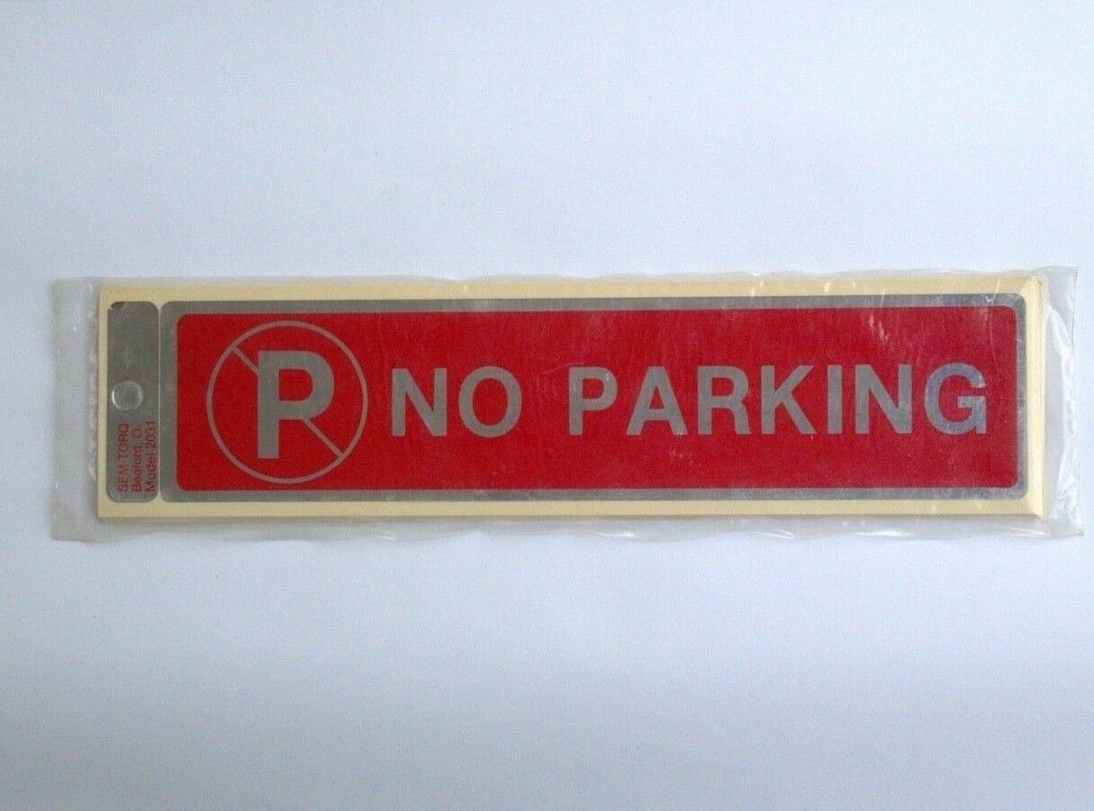 10 Pack NO PARKING Decals 1-7/8&Prime;x 8&Prime; Self Adhesive Wall Door Business Sticker