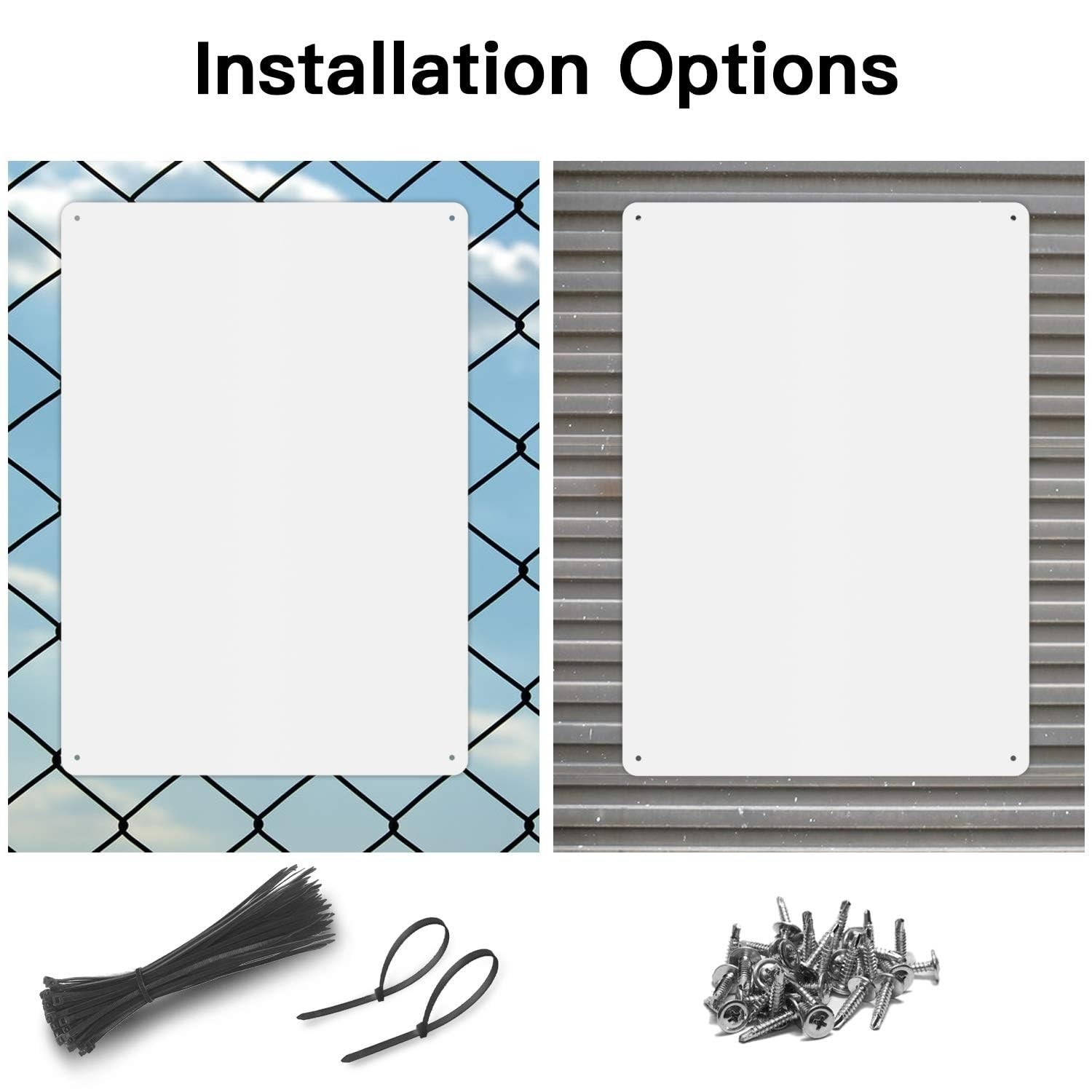 4 Pack White Sign Blanks, 14 x 10 Inches, Sturdy Rust Free Aluminum Metal Sig…