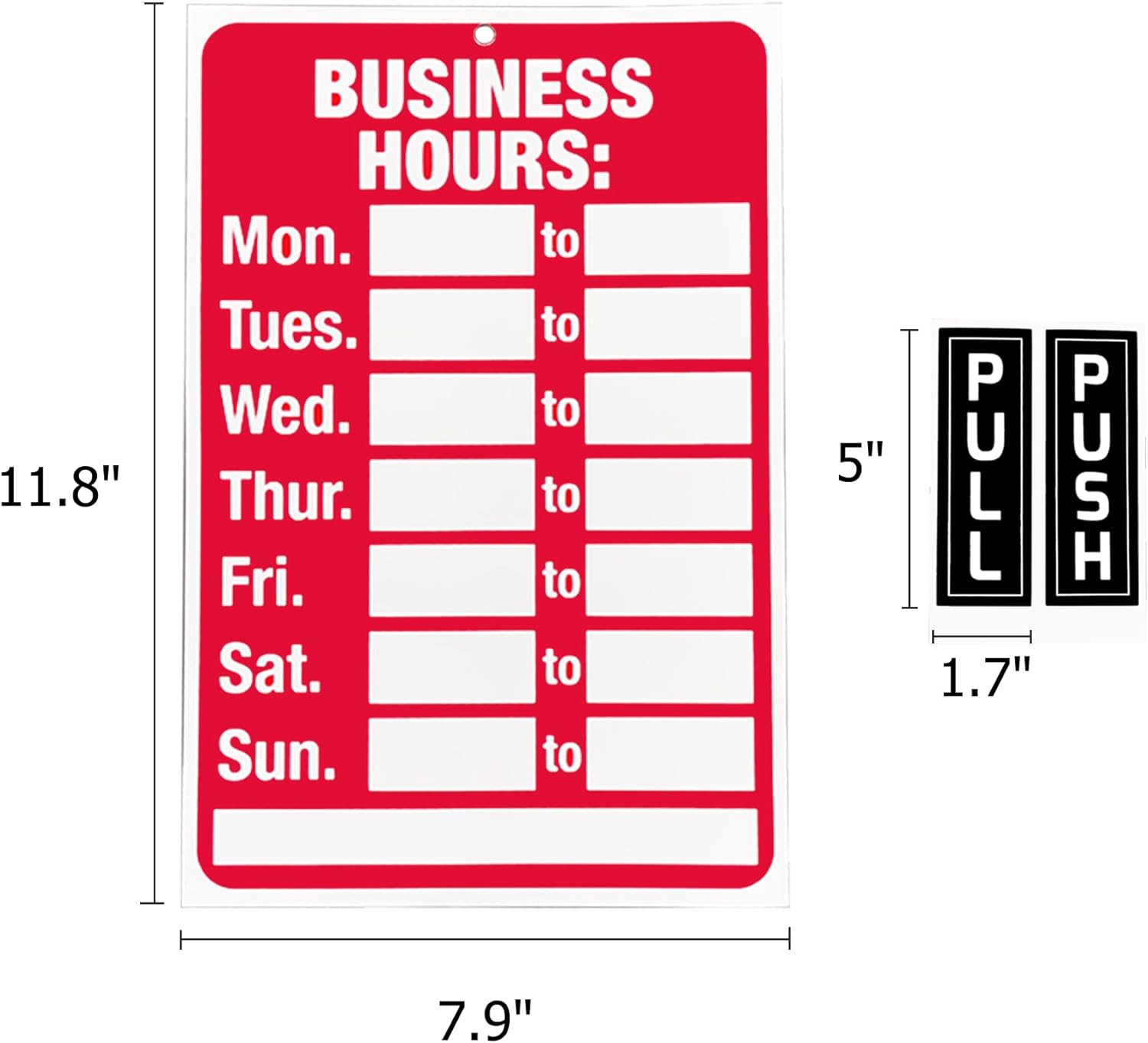 Open Signs,Business Hour Closed Open Sign,Hours of Operation Signs Set Will Retu