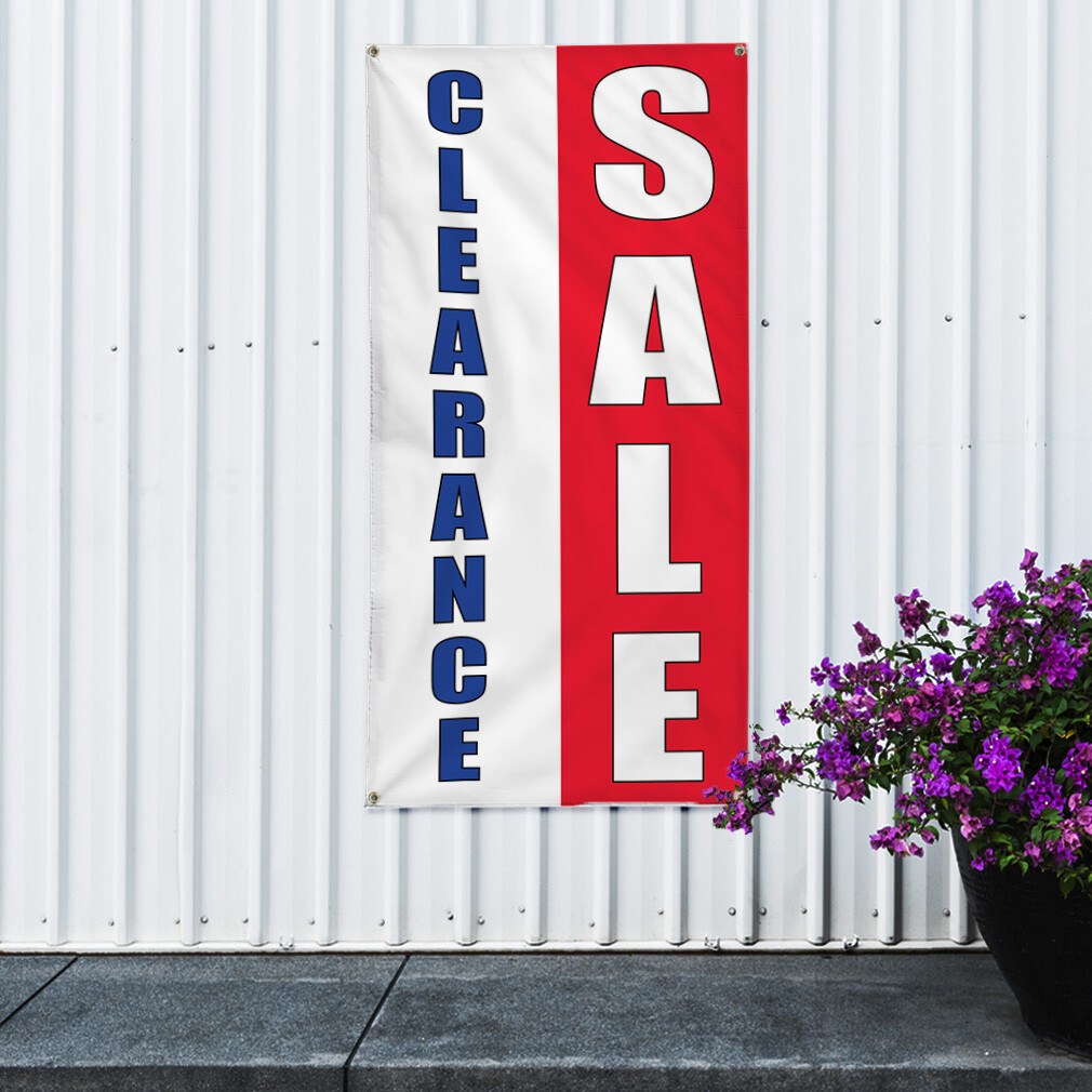 Vertical Vinyl Banner Multiple Sizes Closing out Deal Promotion Business B