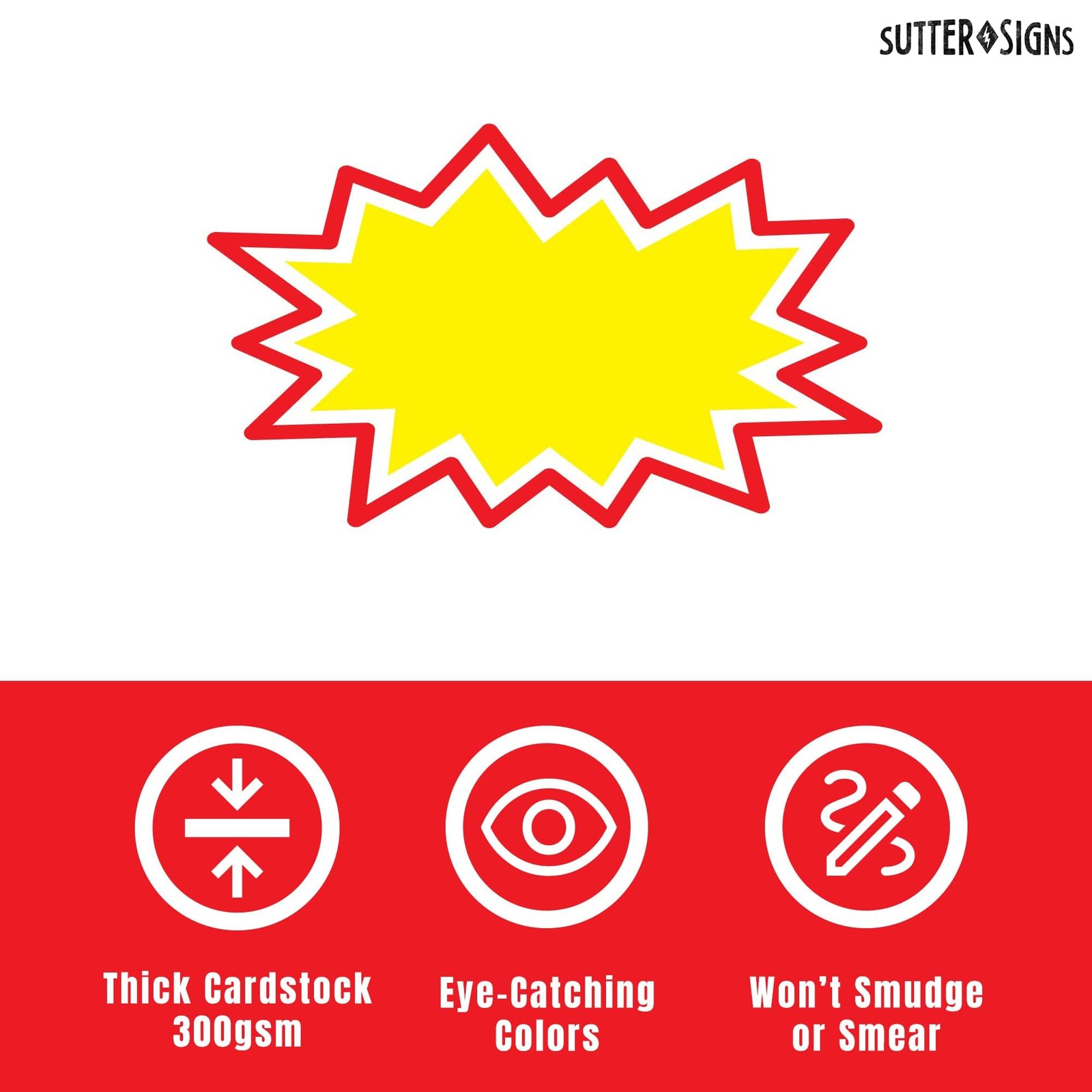 200PCS Starburst Sale Signs 2×3 Inch Price Tags Cards Stickers Yellow