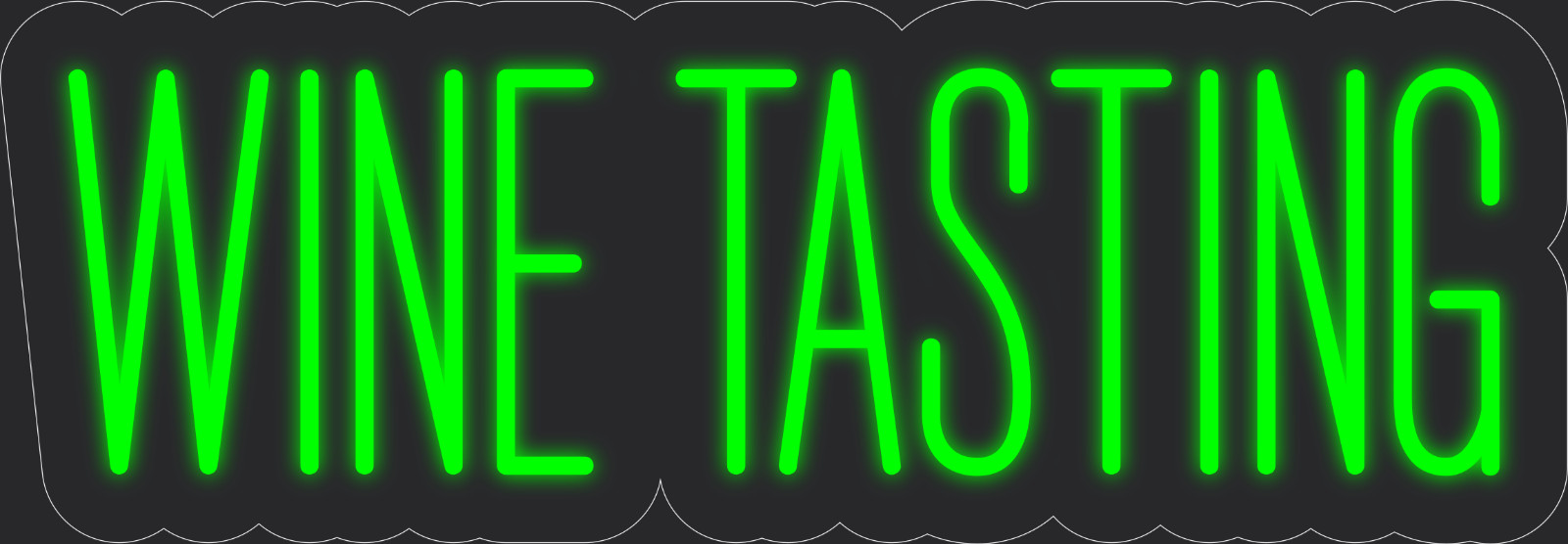 Wine tasting Neon LED Sign Business Wall Decor Lighted Store Sign 24 x 8 in.