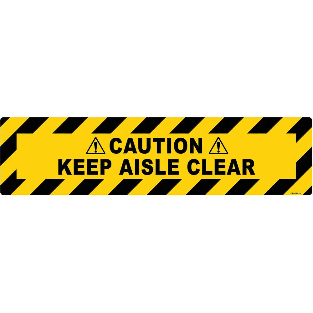 STRANCO INC FS-624-910 Anti-Slip Floor Sign,6 in x 24 in,Vinyl 484P53
