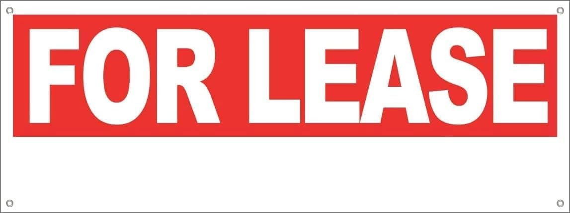 18×48 FOR LEASE Vinyl Banner Sign with Grommets wrb