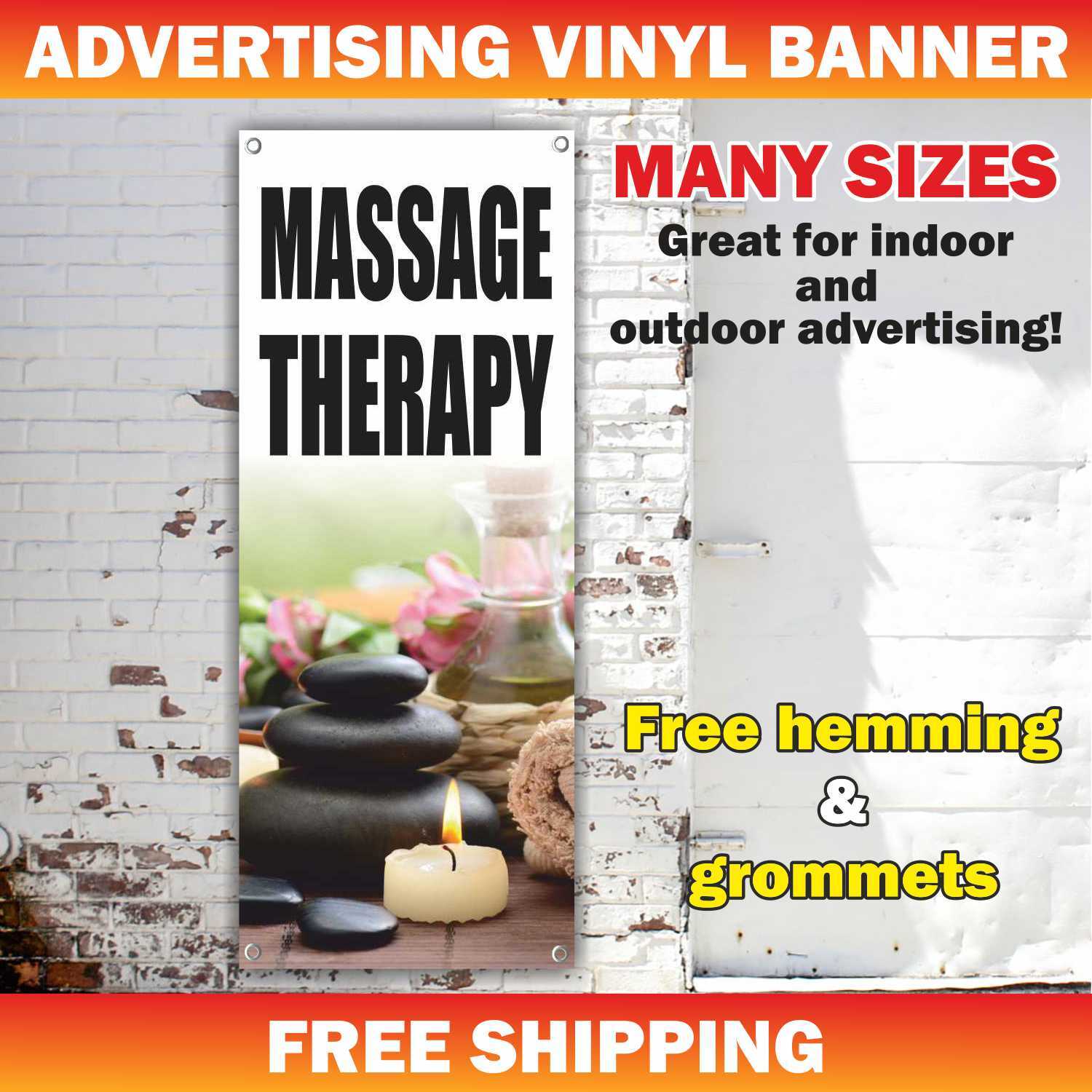 MASSAGE THERAPY Advertising Banner Vinyl Mesh Sign Beauty Spa Chinese Asian Nice