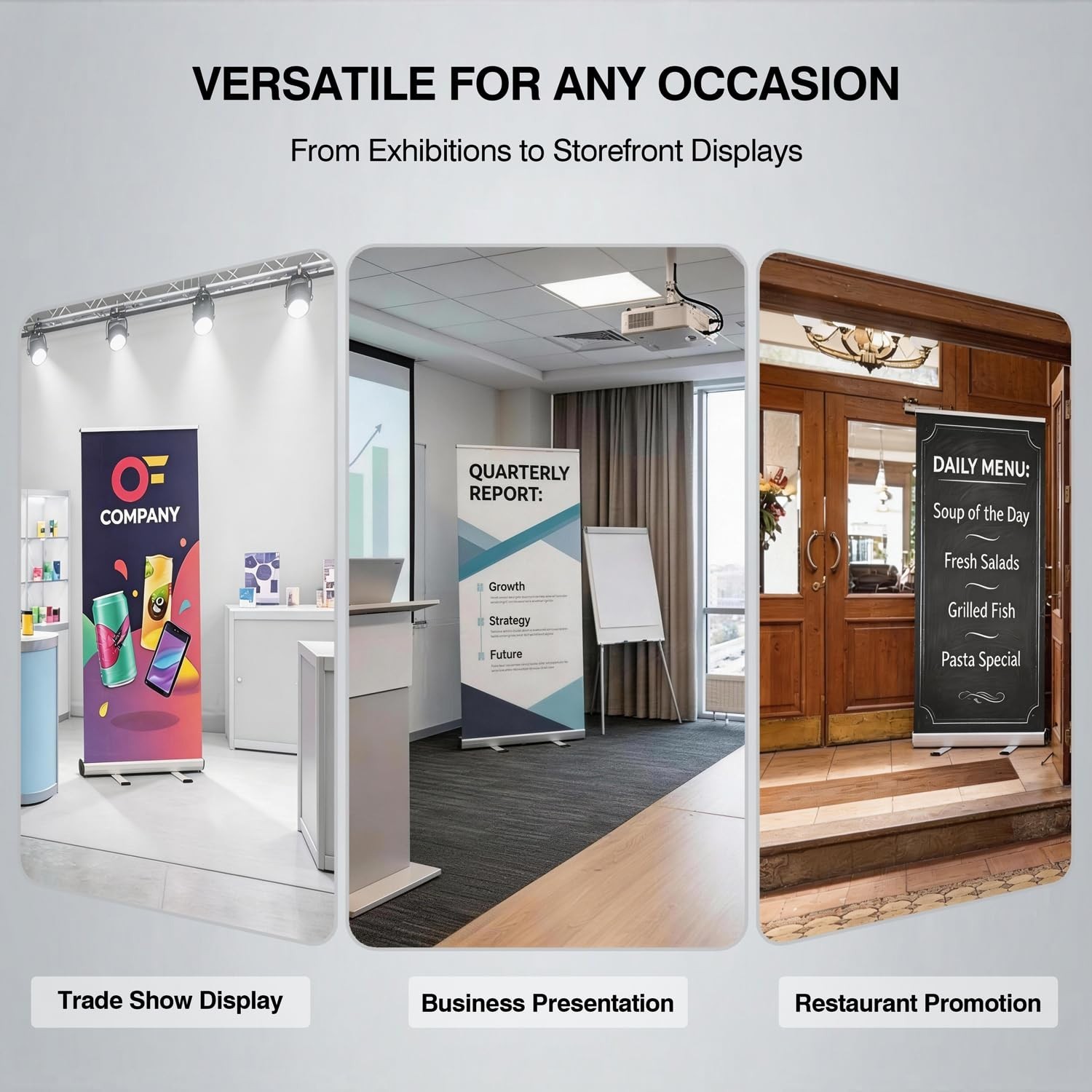 Aluminum Roll Up Banner Trade Show Display Hardware ONLY(33×81 inches)