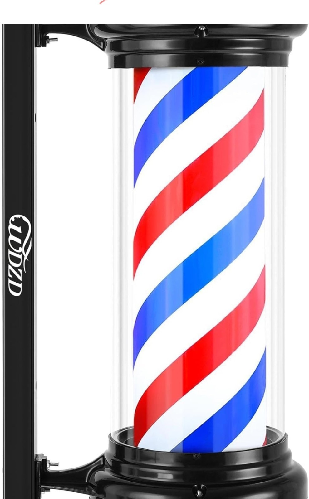 WDZD Wall Mounted Barber Pole 22.44in Electric Red Blue White