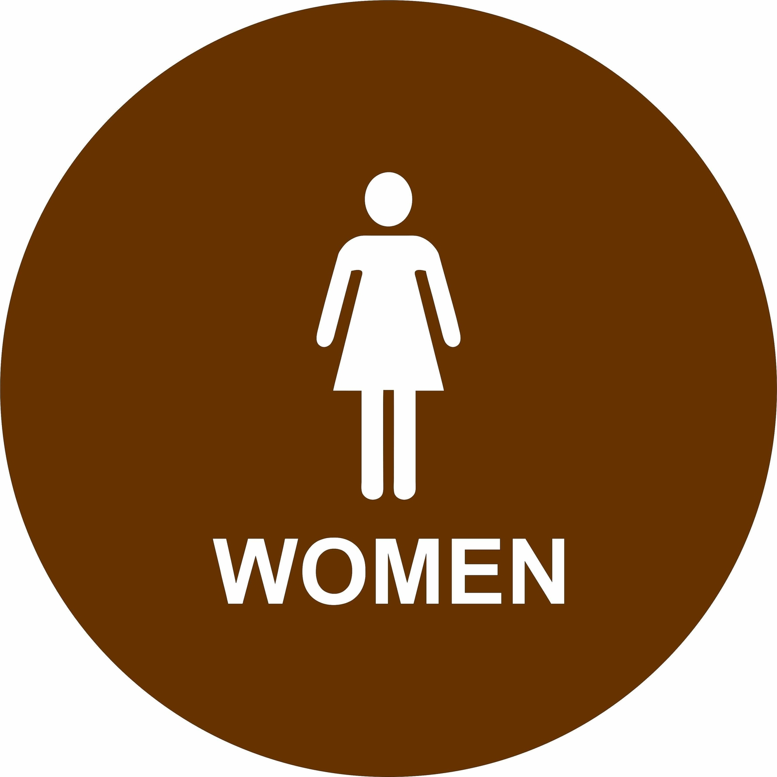 SignOptima™️ ADA Compliant Women&rsquo;s Geometric Round Restroom Door Sign