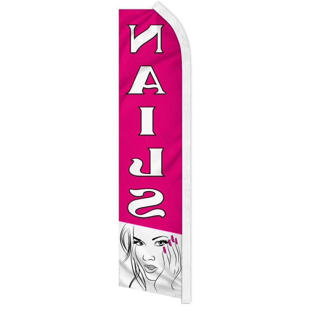 NAILS advertising super flag polyester banner *POLE NOT INCLUDED*