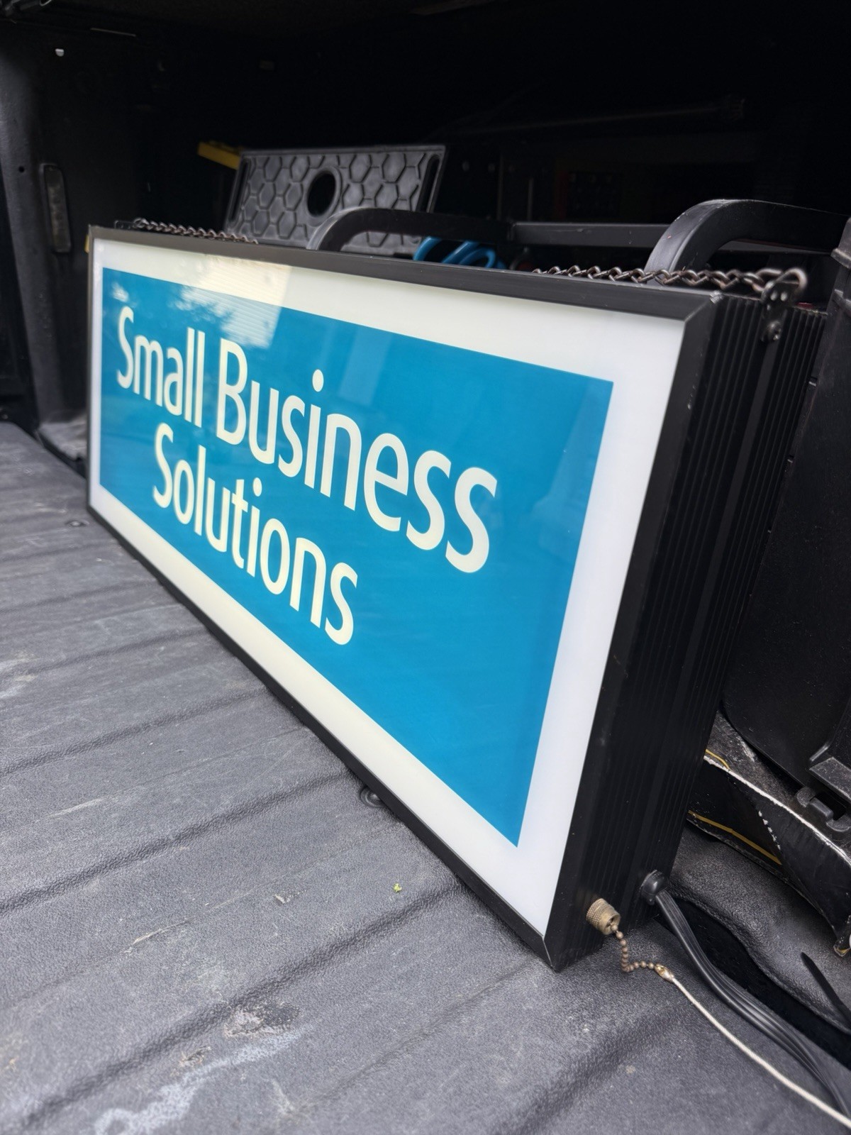 Zeon Corporation Illuminated “Small Business Solutions” Store Sign M171601