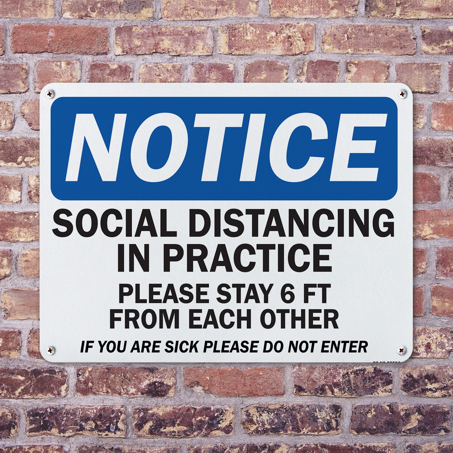 Social Distancing In Practice Public Safety Sign Metal,, Decal 5 or 10 Pack