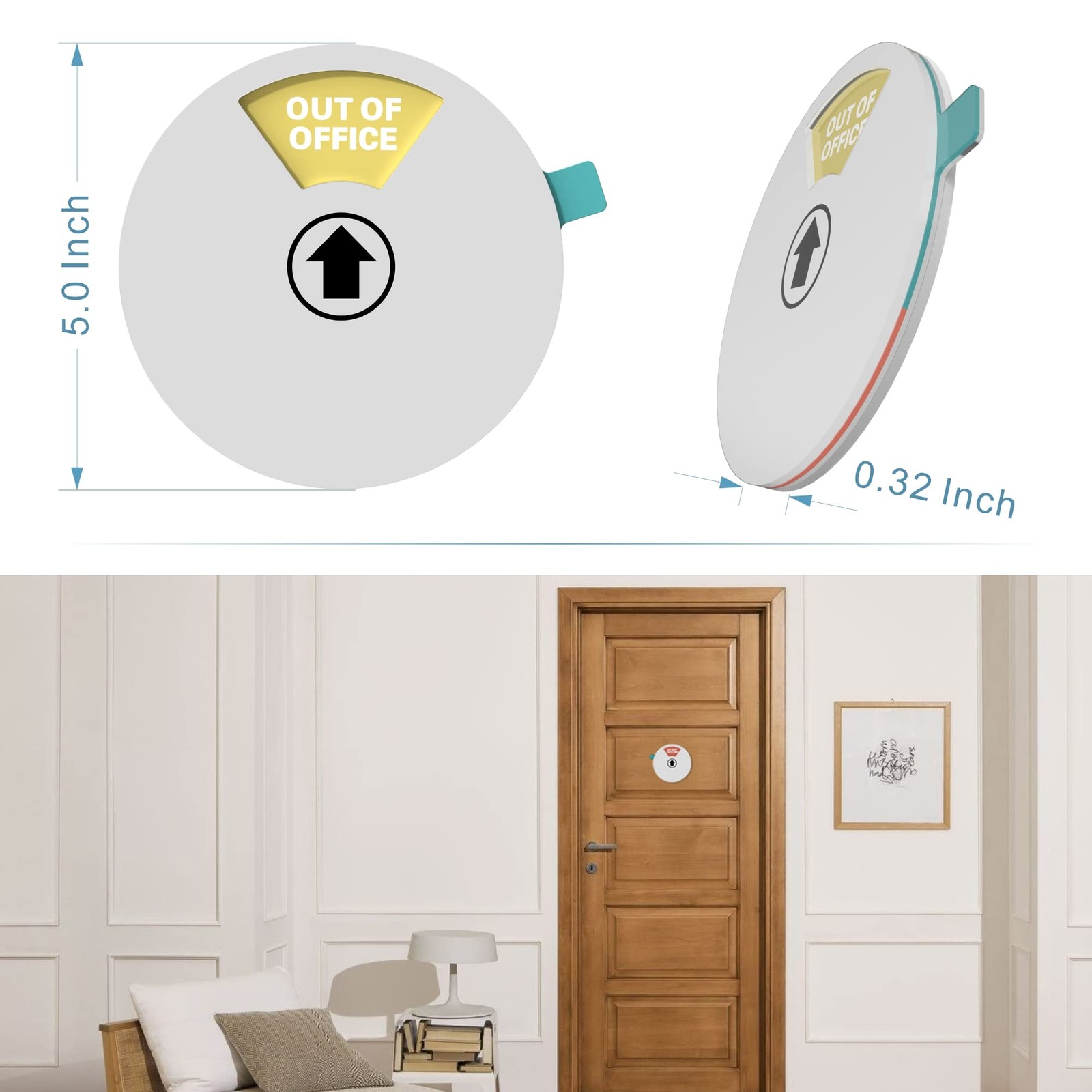 Silver Door Hanger Sign Do Not Disturb Welcome Please Knock Out Of Office
